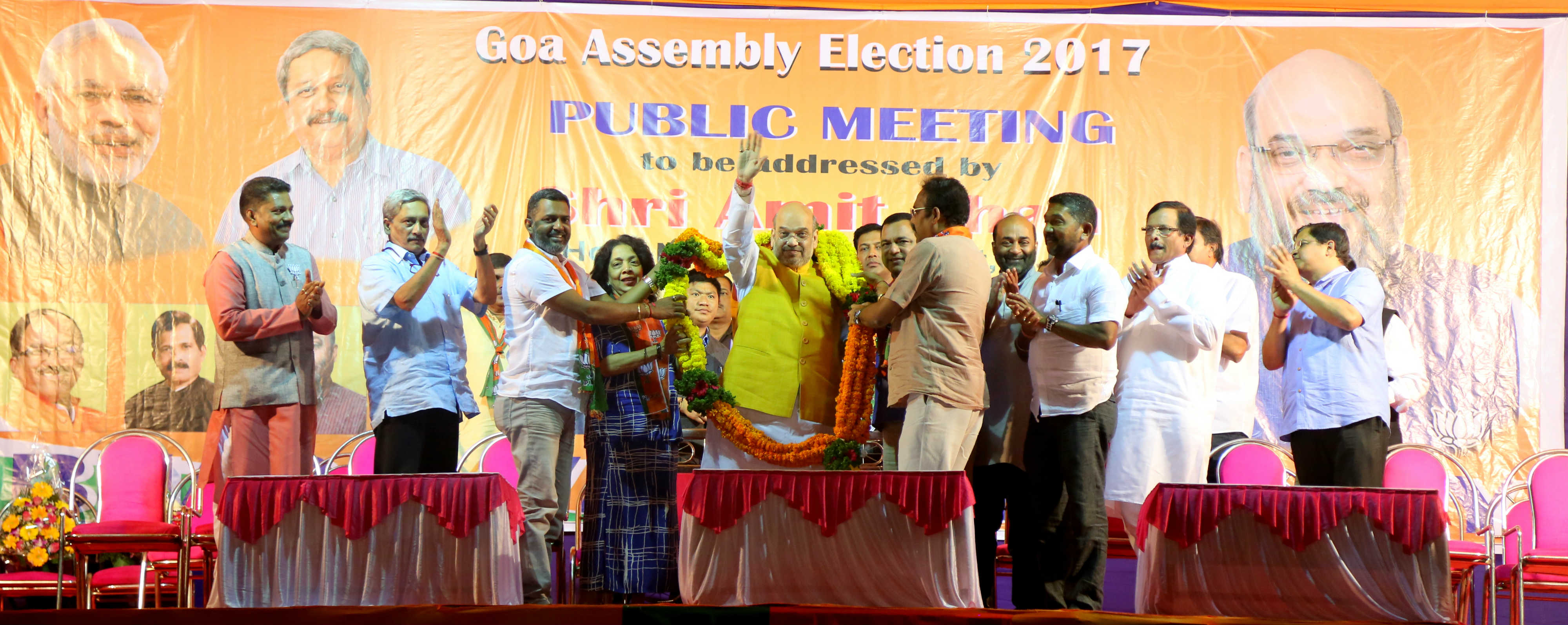 BJP National President, Shri Amit Shah addressing a public meeting Opposite Municipality, Vasco (Goa) on January 23, 2017