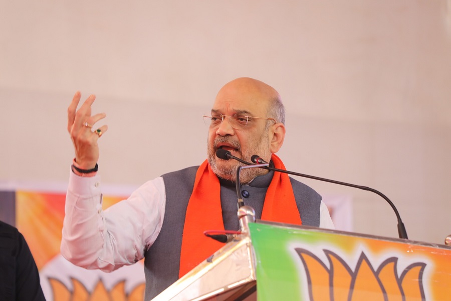 Photographs : BJP National President, Shri Amit Shah addressing Arecanut Growers Convention in Shivamogga, (Karnataka)