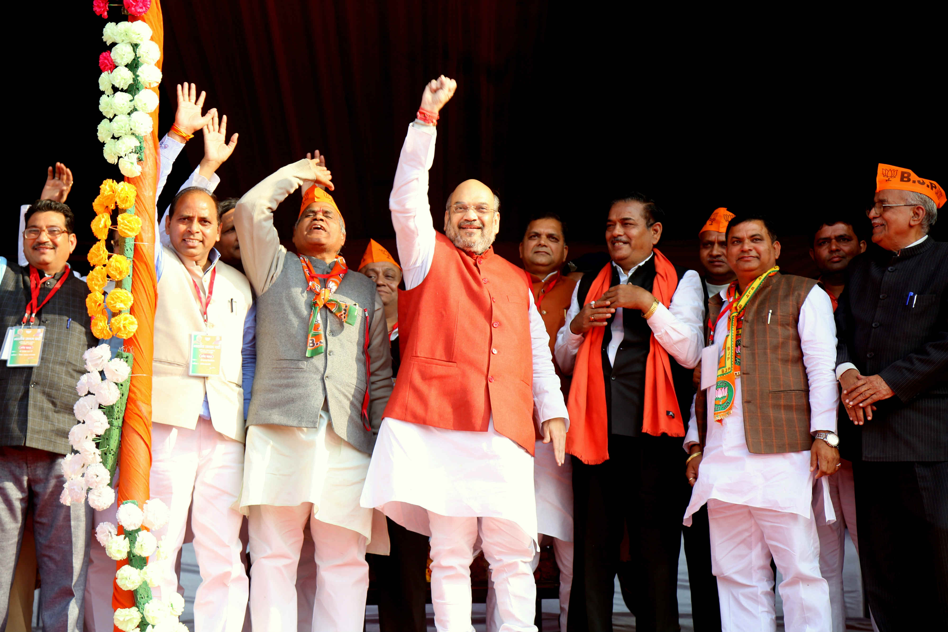 BJP National President, Shri Amit Shah addressing at Ramleela Ground, Pilkhuwa, Dhaulana, Hapur (Uttar Pradesh) on February 03, 2017