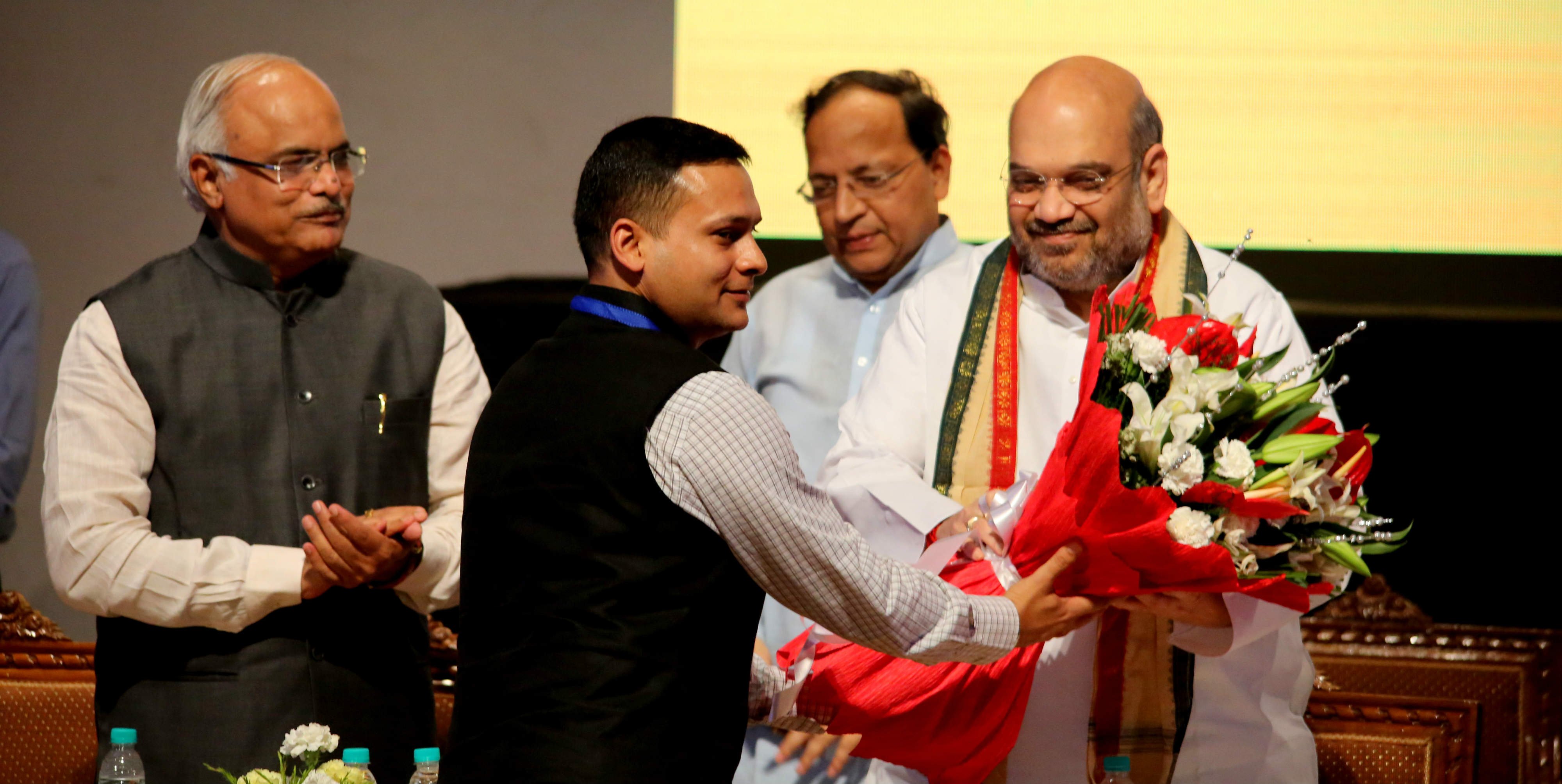 BJP National President, Shri Amit Shah addressing BJP Social Media Volunteers Meet at Mavlankar Hall, New Delhi on May 22, 2016