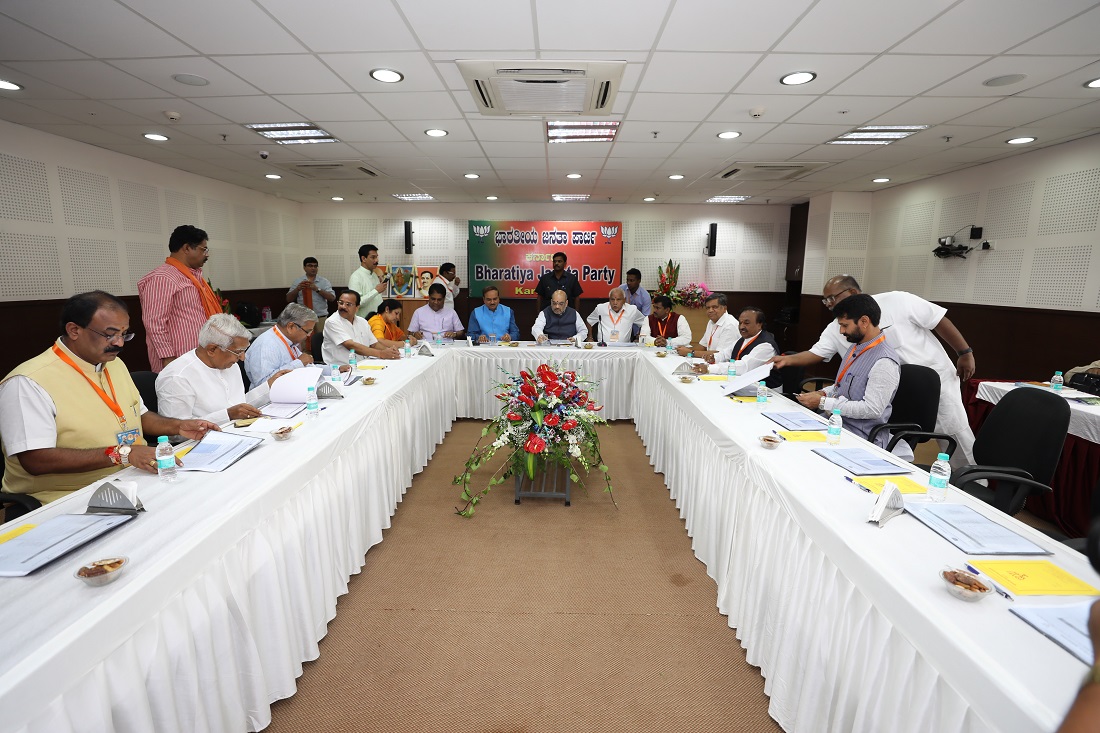  BJP National President, Shri Amit Shah addressing BJP State Core Committee Meeting in Bengaluru (Karnataka) on 12 August 2017.