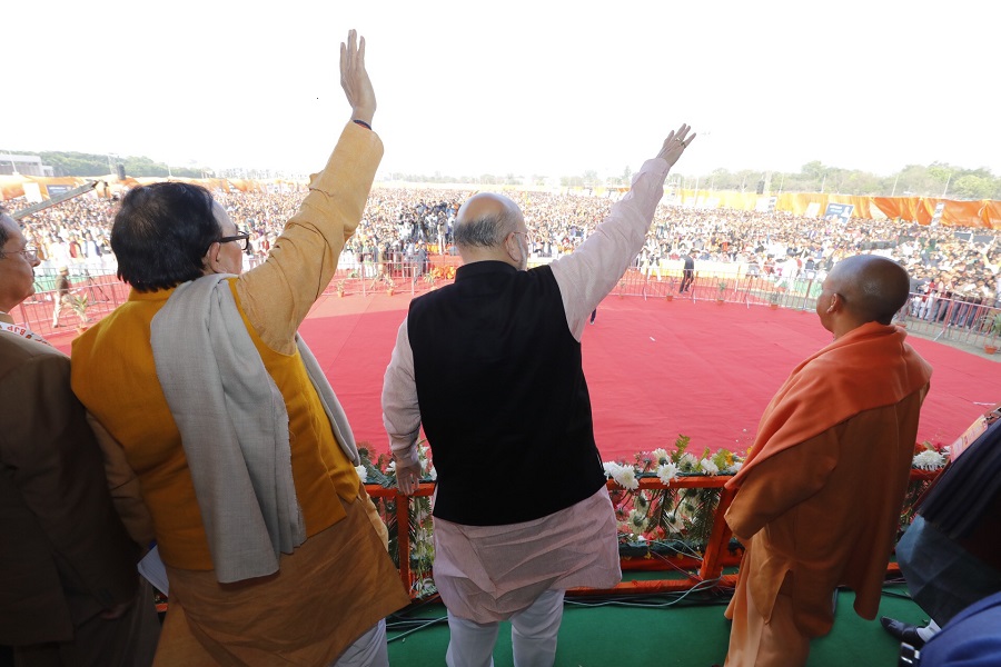  BJP National President Shri Amit Shah addressing Booth Presidents Sammelan of Awadh region in Lucknow (Uttar Pradesh).