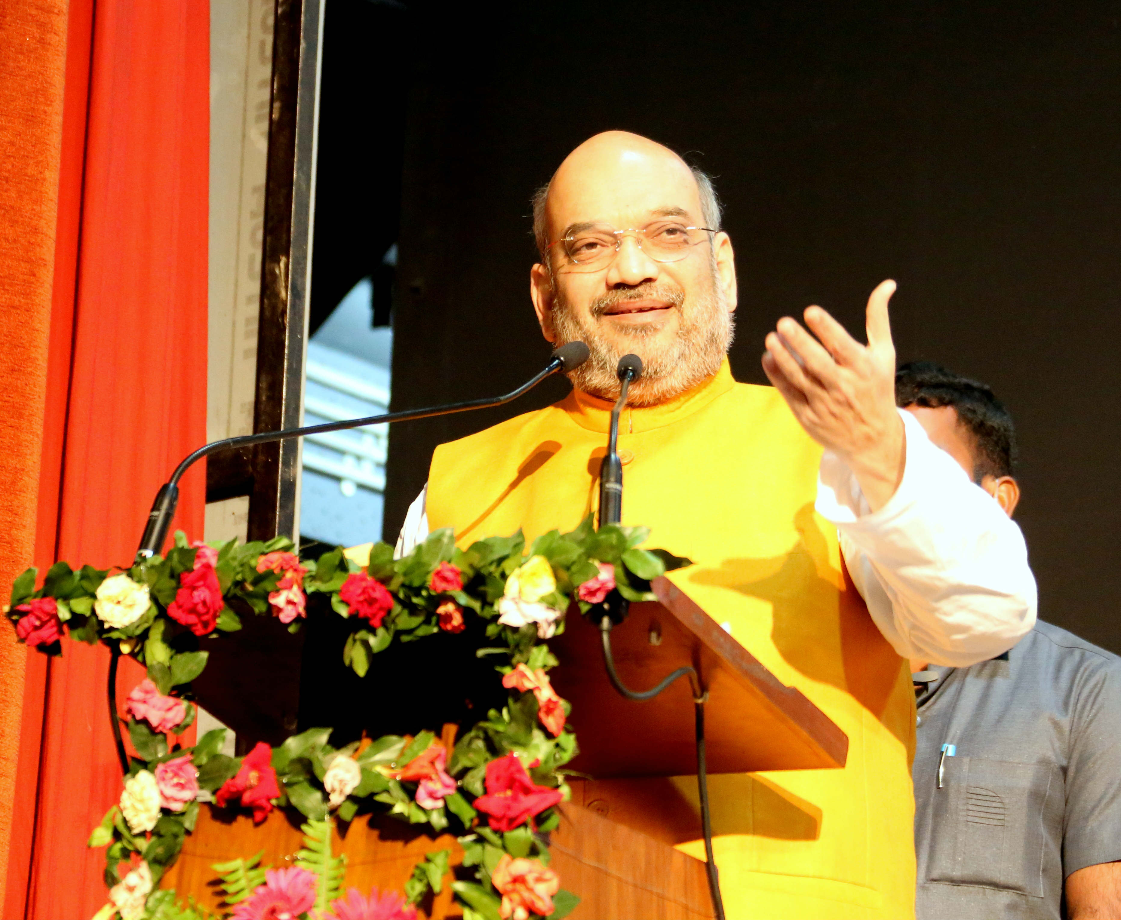 BJP National President, Shri Amit Shah addressing Intellectuals & Karyakartas Meeting at Mahajati Sadan Kolkata on April 26, 2017.