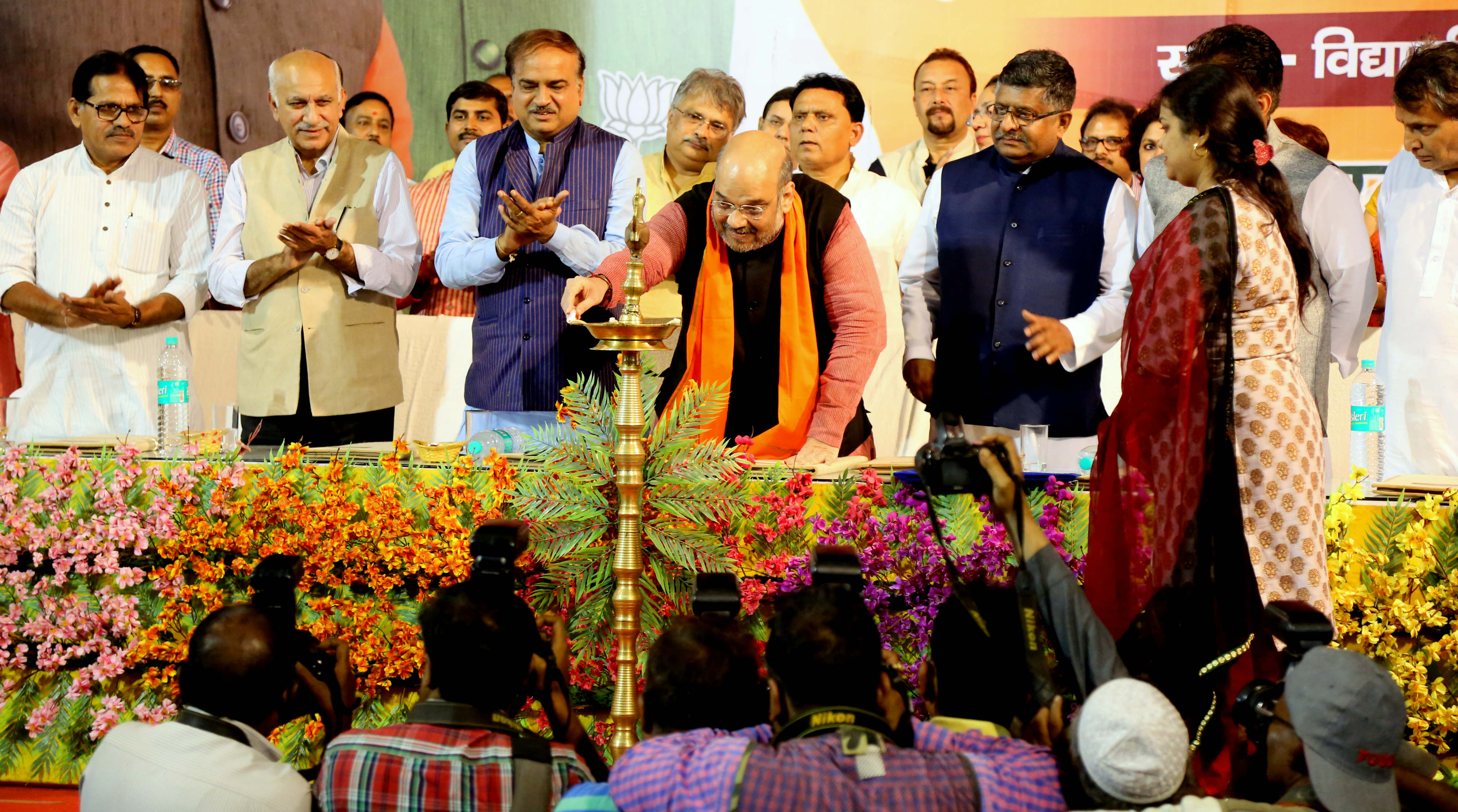 BJP National President, Shri Amit Shah addressing Intellectuals Meeting at Vidyapati Bhawan Patna (Bihar) on October 13, 2015