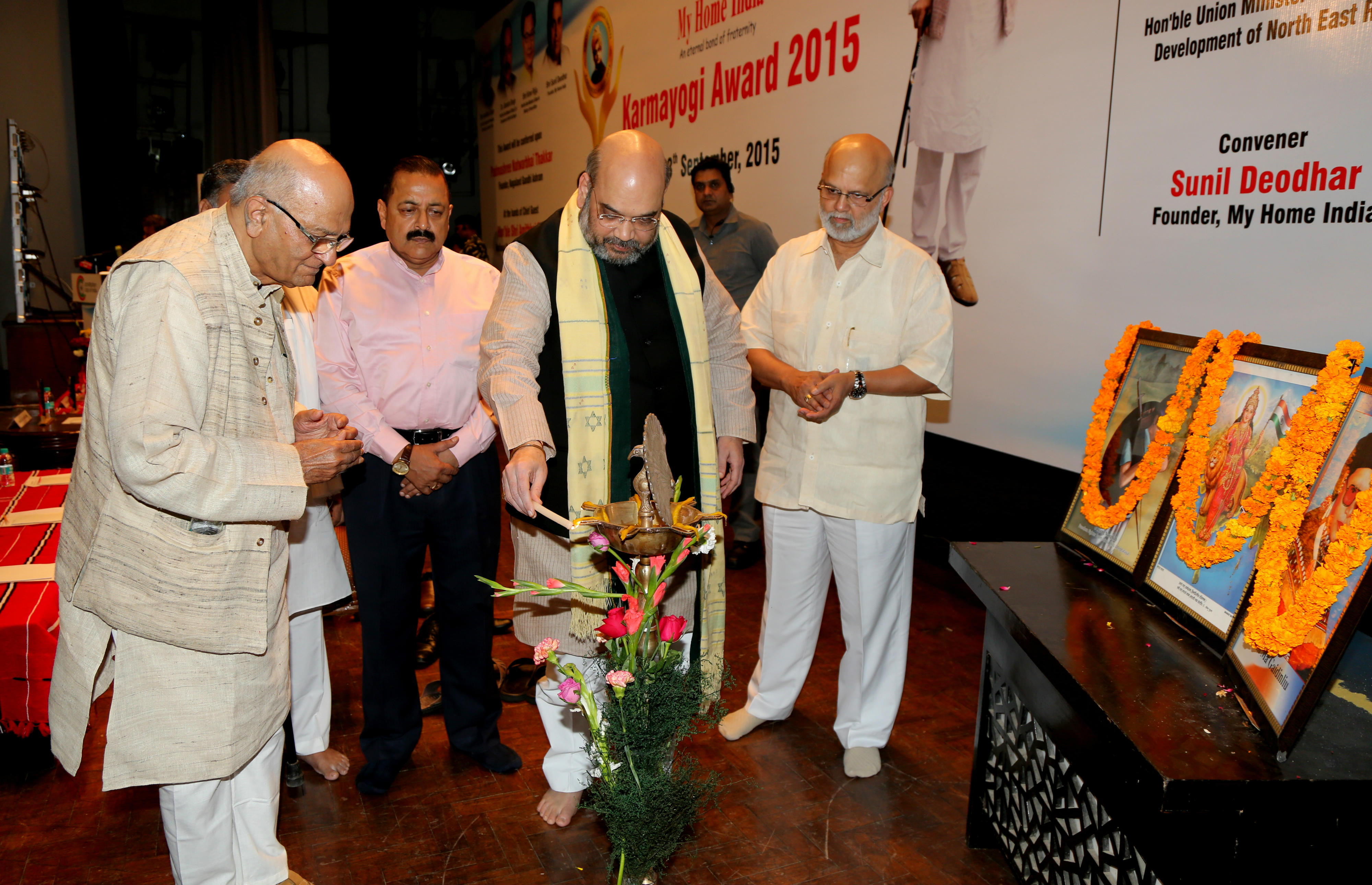 BJP National President, Shri Amit Shah addressing Karmayogi Awards 2015 organised by My Home India NGOon August 13, 2015