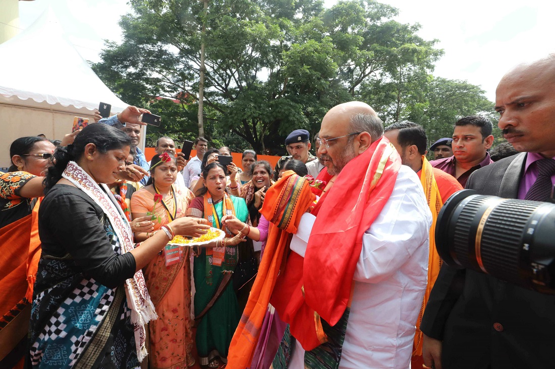 BJP National President Shri Amit Shah addressing Karyakarta Maha-Adhiveshan in Bhubaneswar, Odisha.