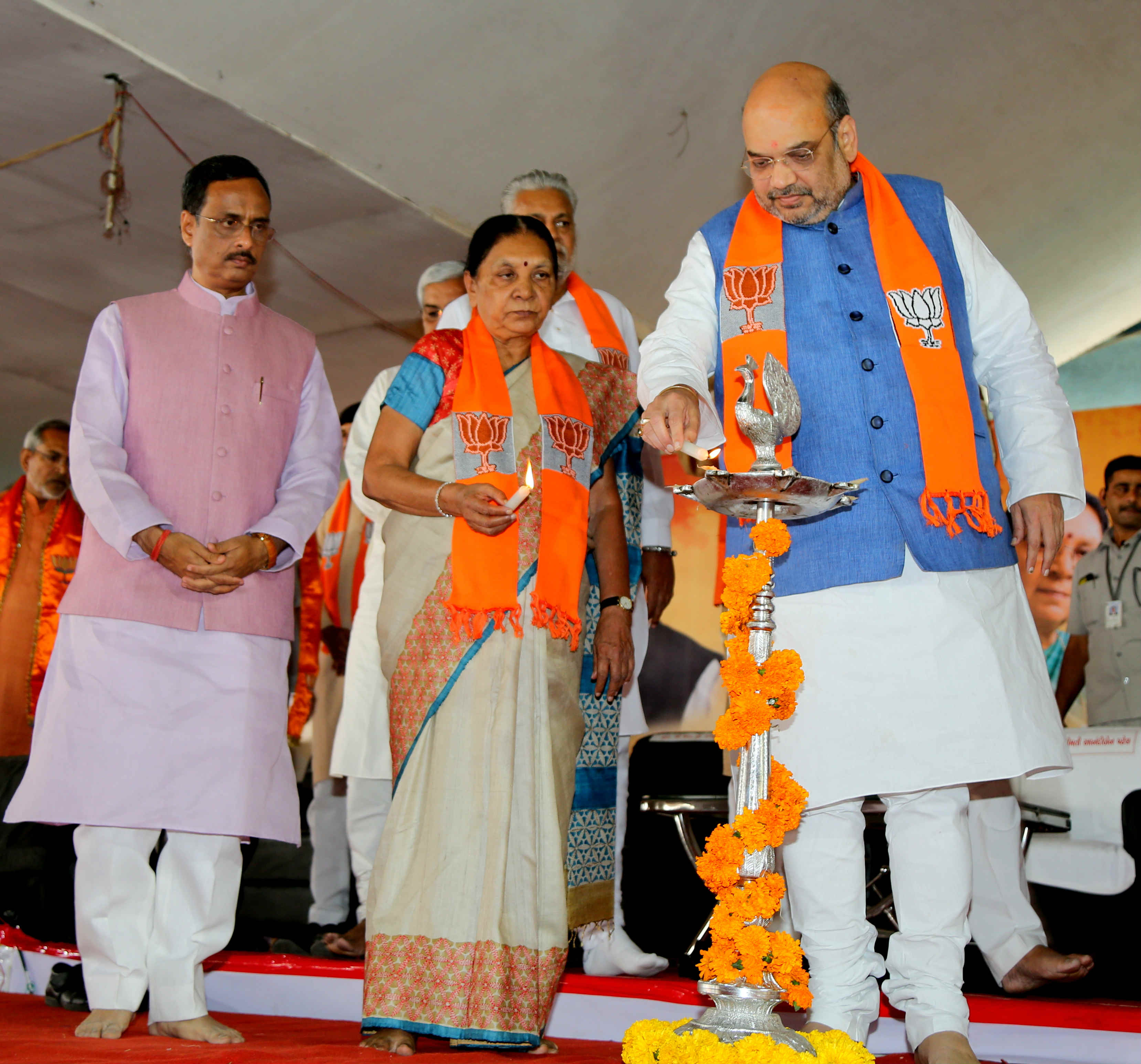 BJP National President, Shri Amit Shah addressing Karyakarta Sammelan at Preksha Vishwa Bharti, Opp. State BJP Office, Gandhi Nagar (Gujarat) on February 27, 2016