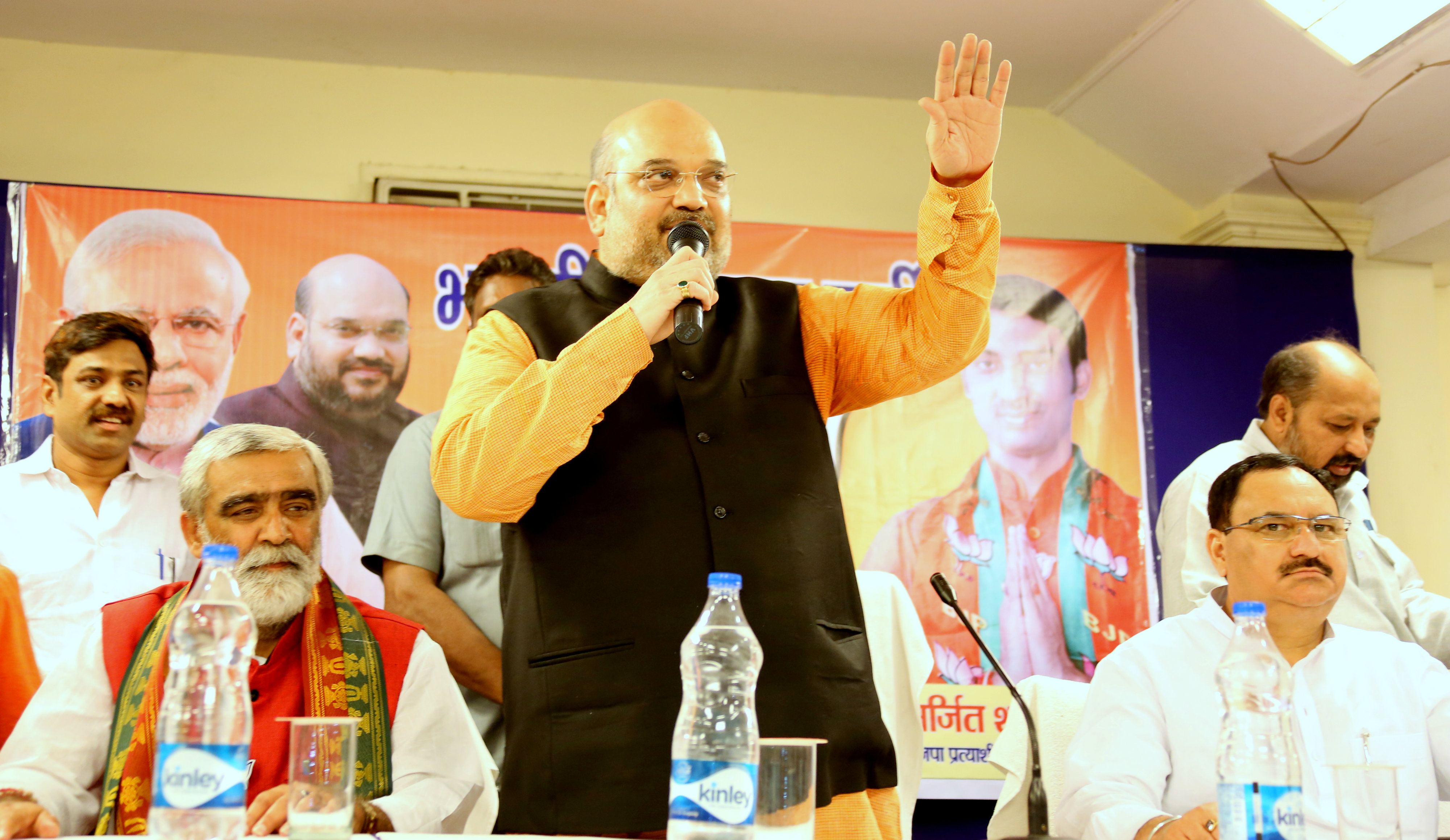 BJP National President, Shri Amit Shah addressing Karyakarta Sammelan at Shreyas Hotel, Bhagalpur(Bihar) on October 06, 2015