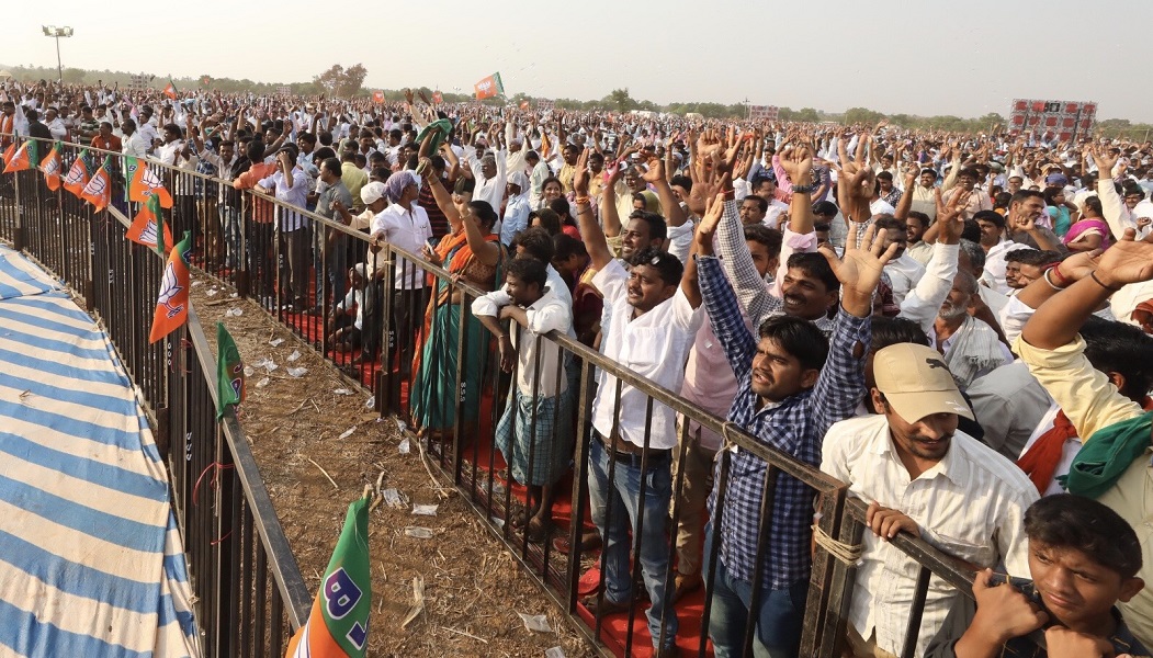 Photographs: BJP National President Shri Amit Shah addressing OBC Convention in Kaginele, Karnataka.