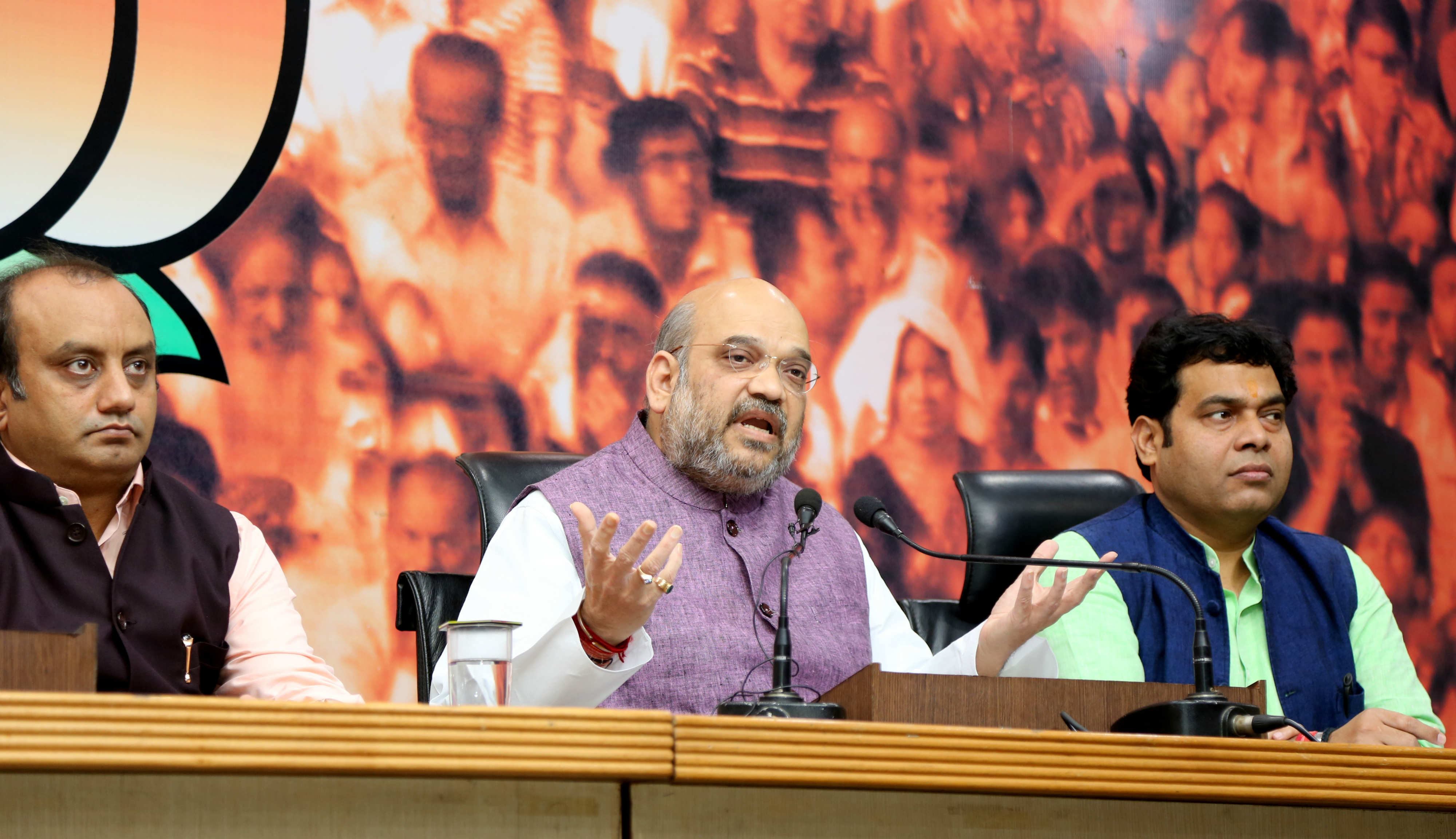 BJP National President, Shri Amit Shah addressing press conference on 2years of Prime Minister, Narendra Modi led NDA Govt on May 27, 2016