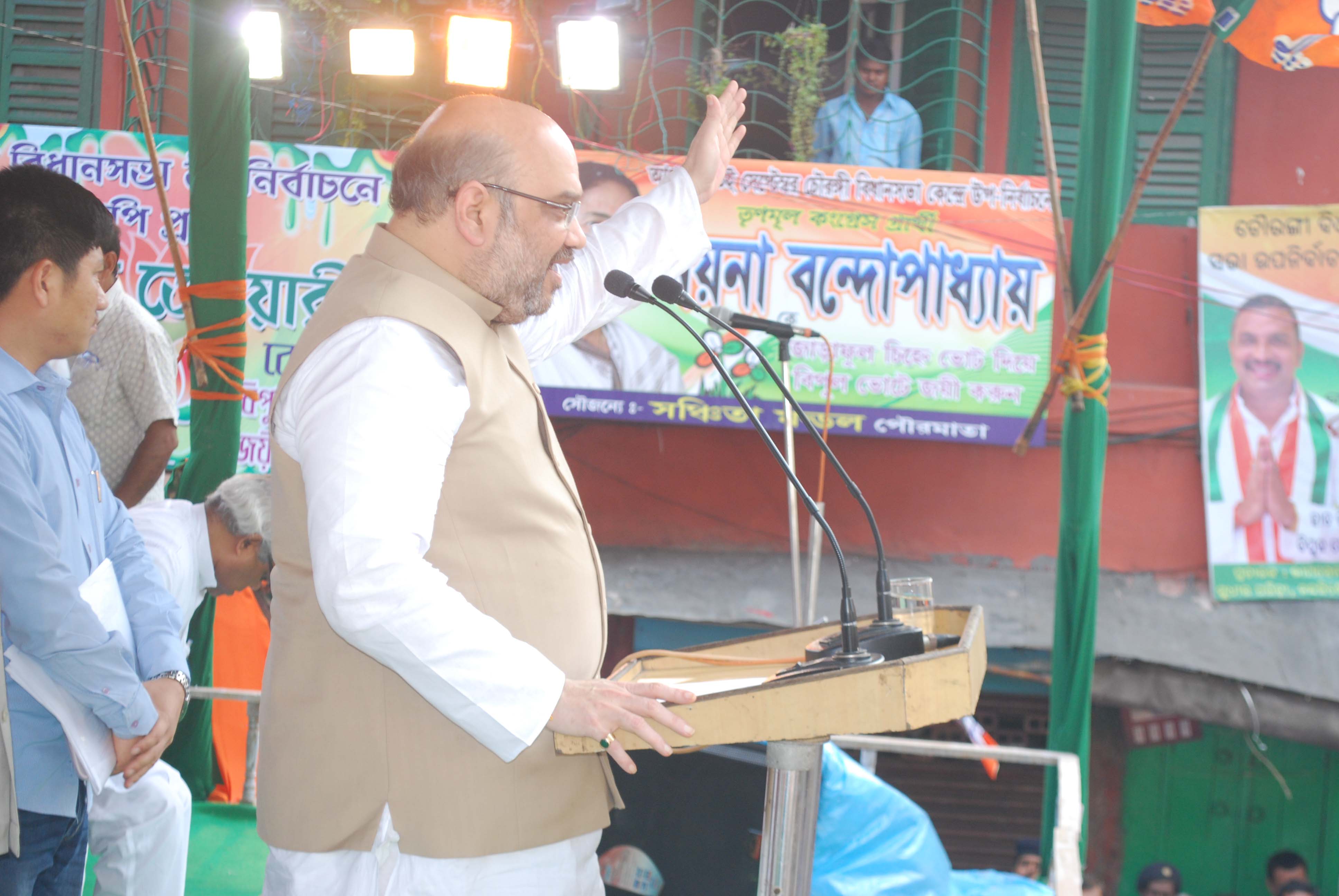 BJP National President, Shri Amit Shah addressing public meeting at Bow Bazar (Kolkata) on September 7, 2014