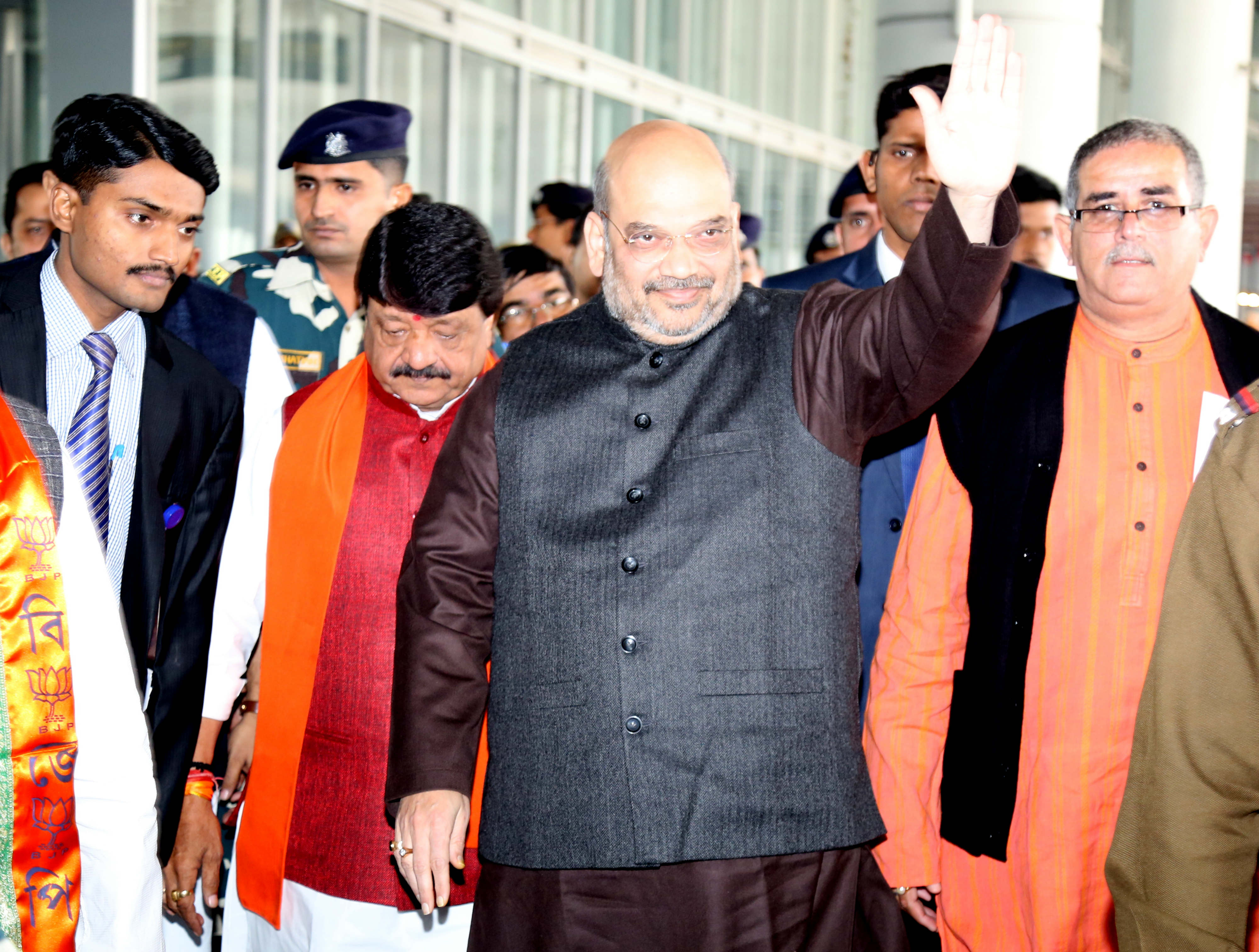 BJP National President, Shri Amit Shah addressing public meeting at Dumurjola Maidan, Dr Bholanath Chakraborty Sarani, Howrah (West Bengal) on January 25, 2016