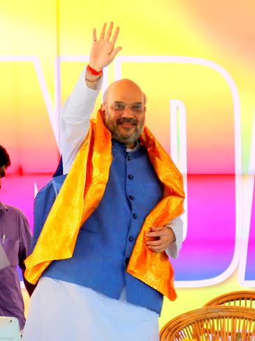 BJP National President, Shri Amit Shah addressing public meeting at Kaipamangalam, Thrissur (Kerala) on May 10, 2016