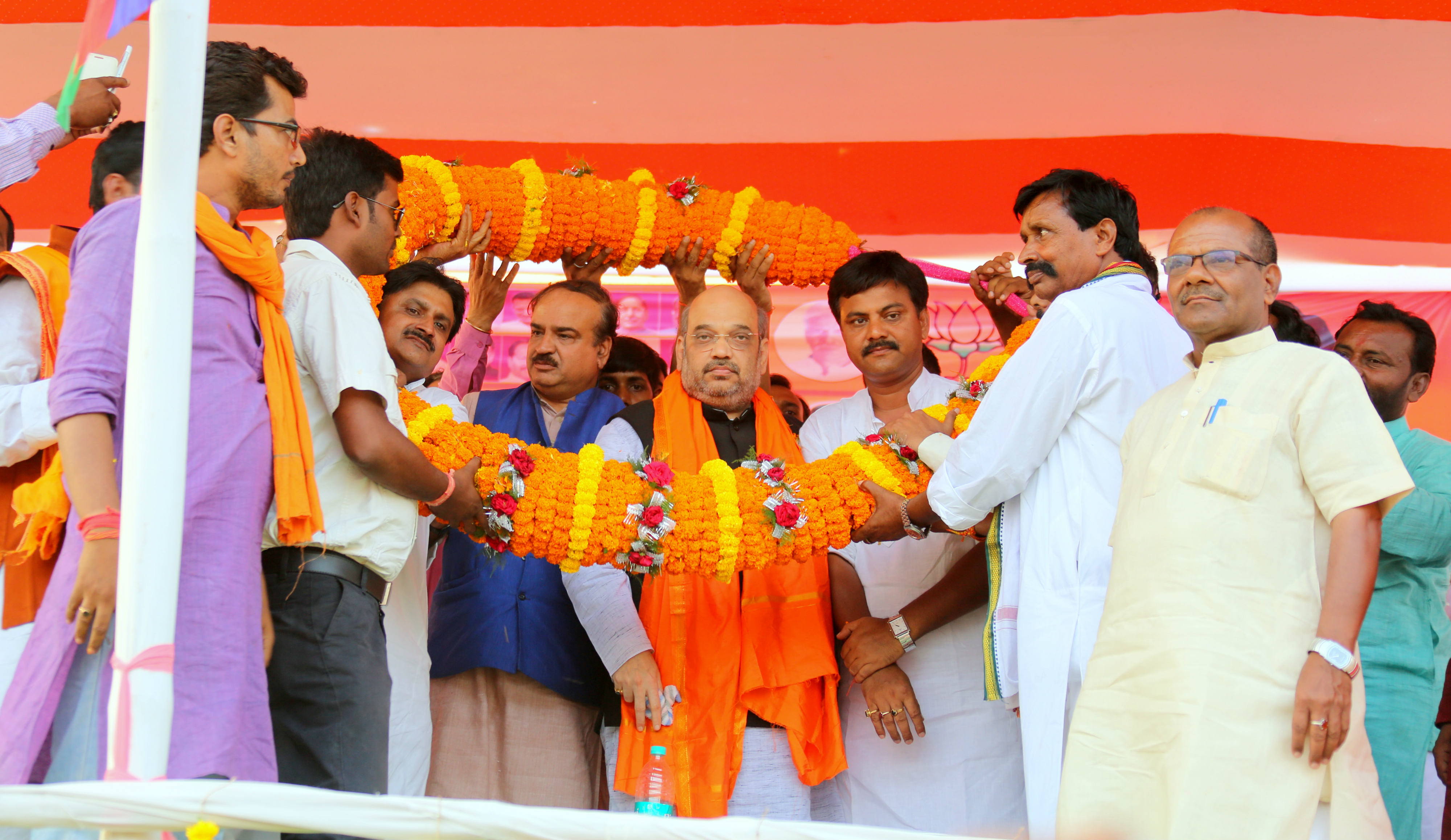 BJP National President, Shri Amit Shah addressing public meeting at Motipur Sugar Mill Ground, Baruraj Bihar on October 25, 2015