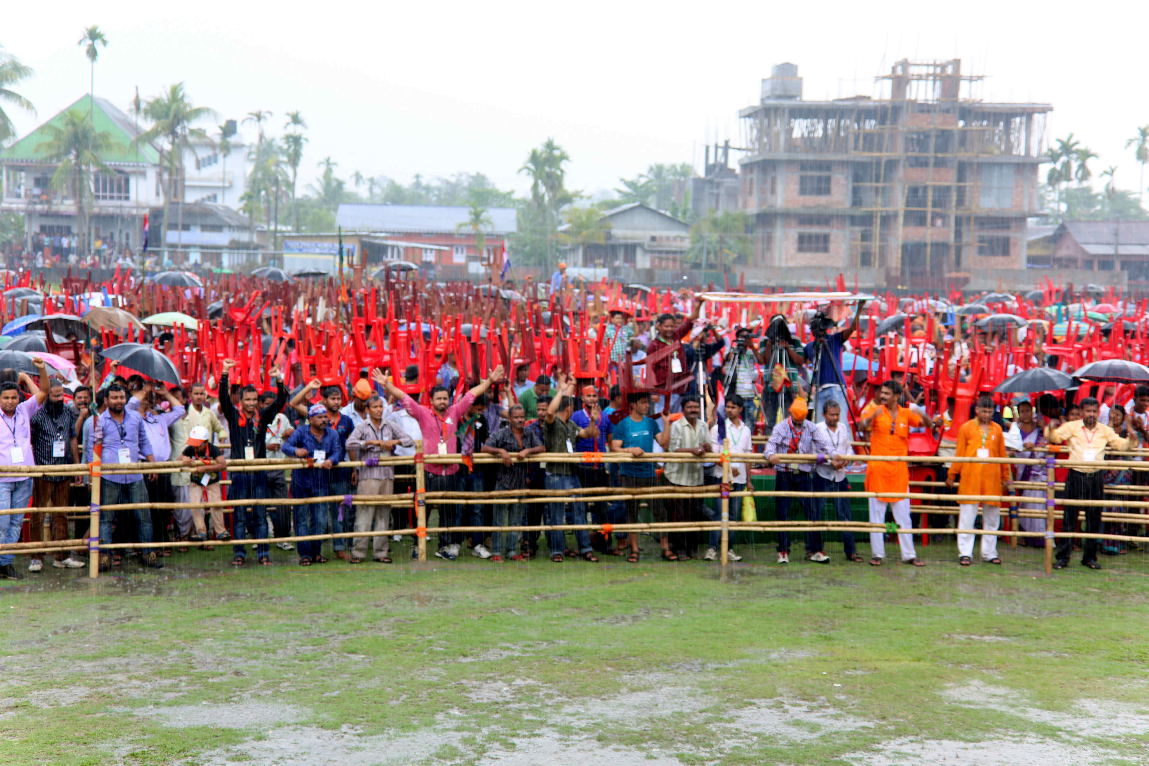 BJP National President, Shri Amit Shah addressing public meeting at Nalbari College   Ground, Nalbari (Assam) on April 05, 2016