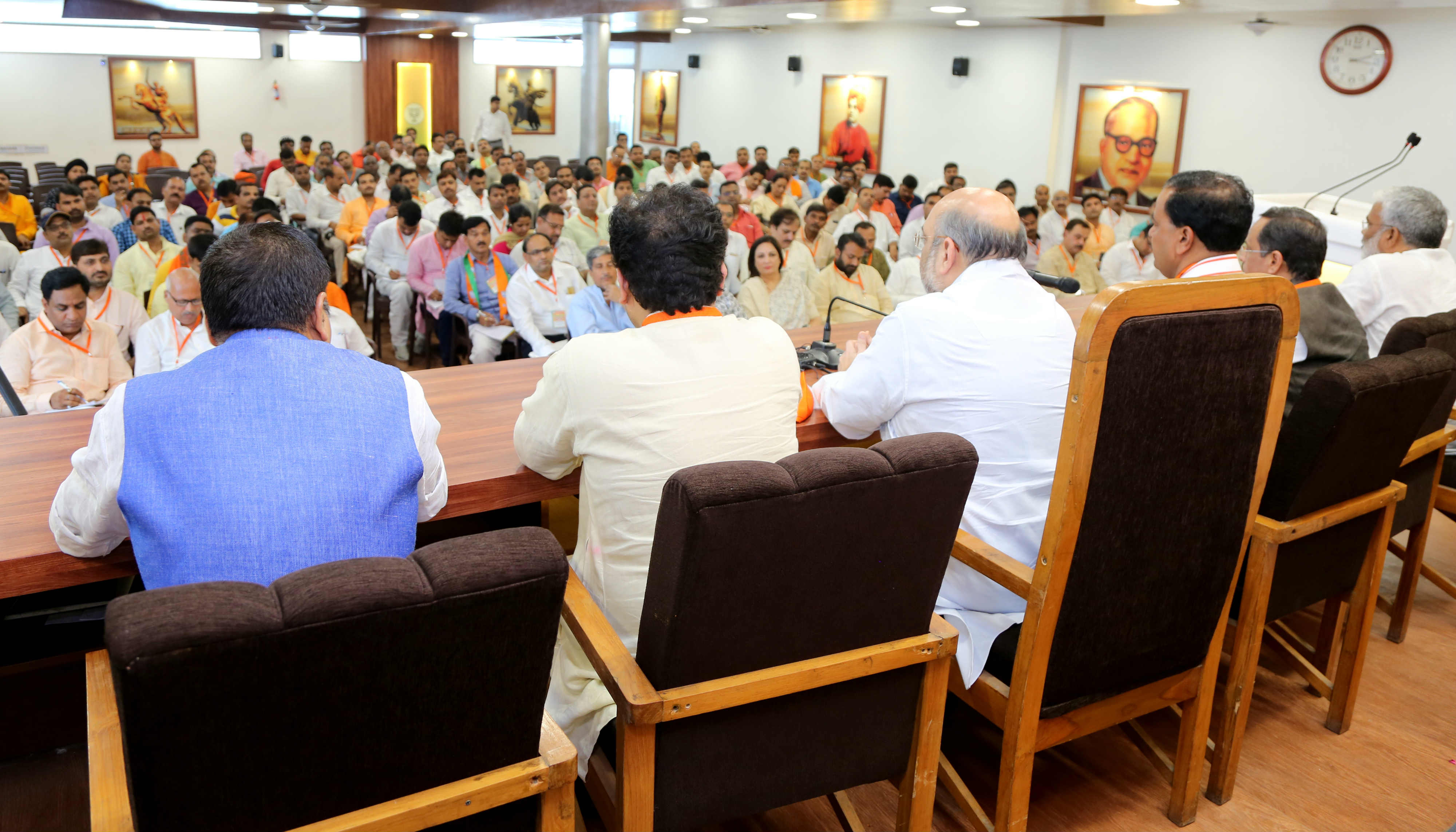 BJP National President, Shri Amit Shah addressing the concluding session of UP BJP Media Workshop in Lucknow (Uttar Pradesh) on September 03, 2016