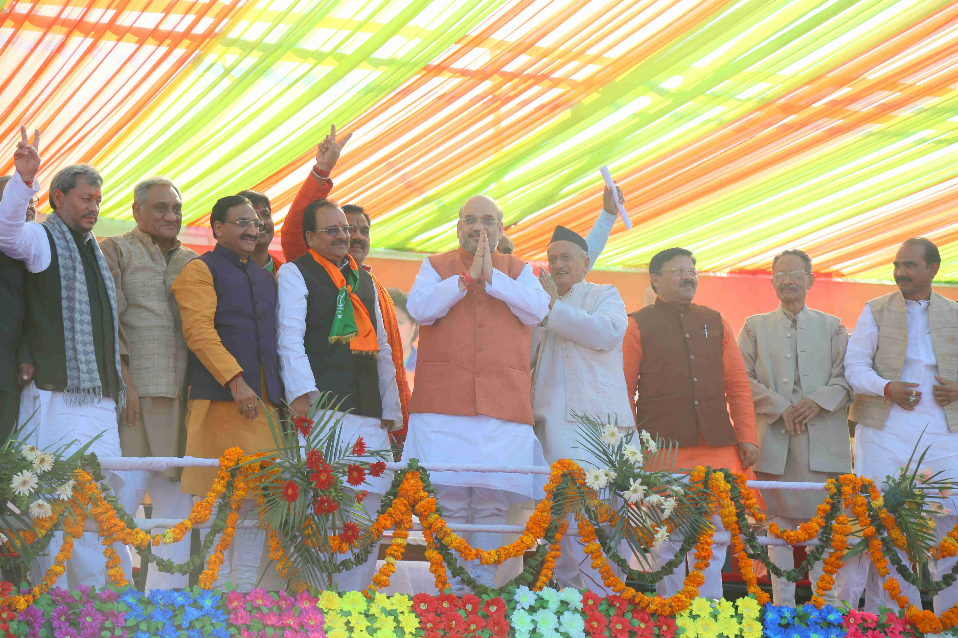 BJP National President, Shri Amit Shah addressing the samapan of Kumaon Parivartan Yatra in Haldwani, Uttarakhand on December 07, 2016