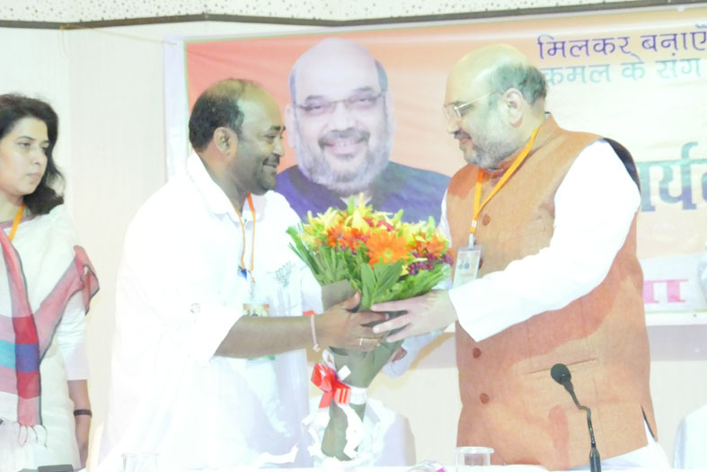 BJP National President, Shri Amit Shah at Karyakarta Sammelan Hotel Mandovi, Panaji (Goa) on May 28, 2015