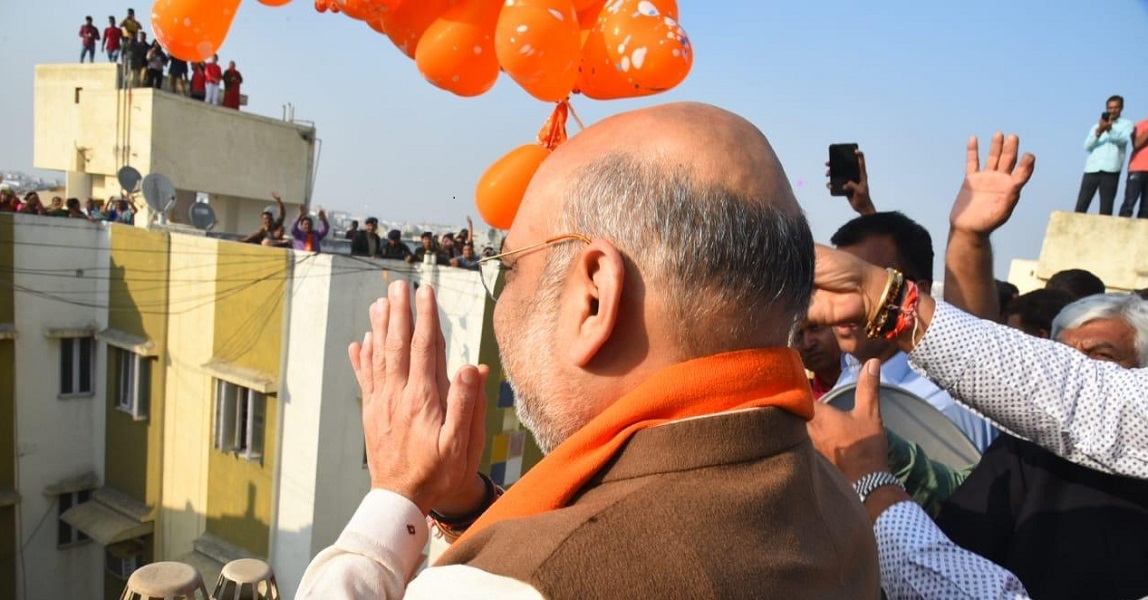 BJP National President Shri Amit Shah celebrating Uttarayan in Naranpura, Ahmedabad (Gujarat)