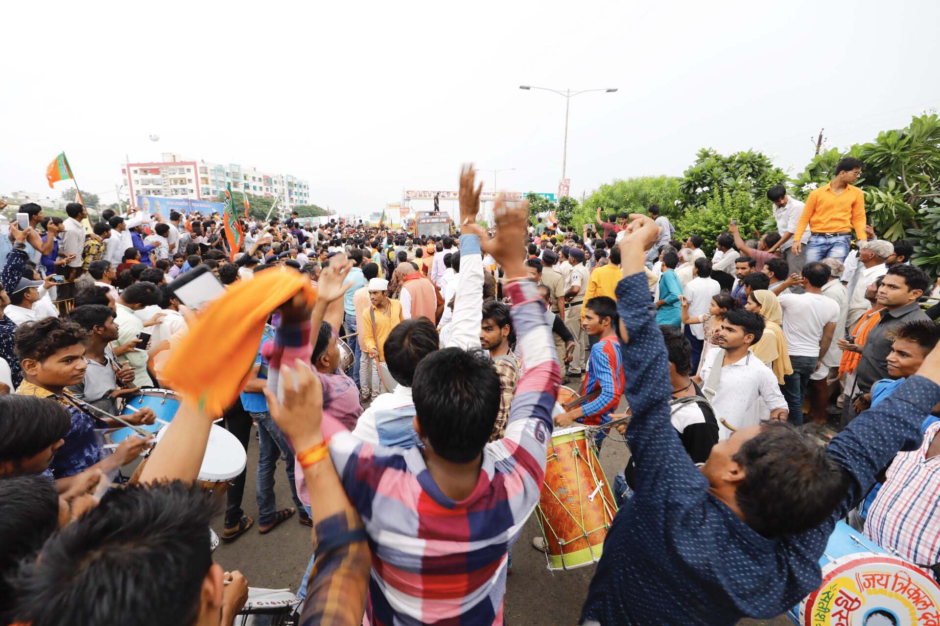 Photographs : BJP National President Shri Amit Shah flagging off Jan Ashirwad Yatra in Ujjain (Madhya Pradesh)