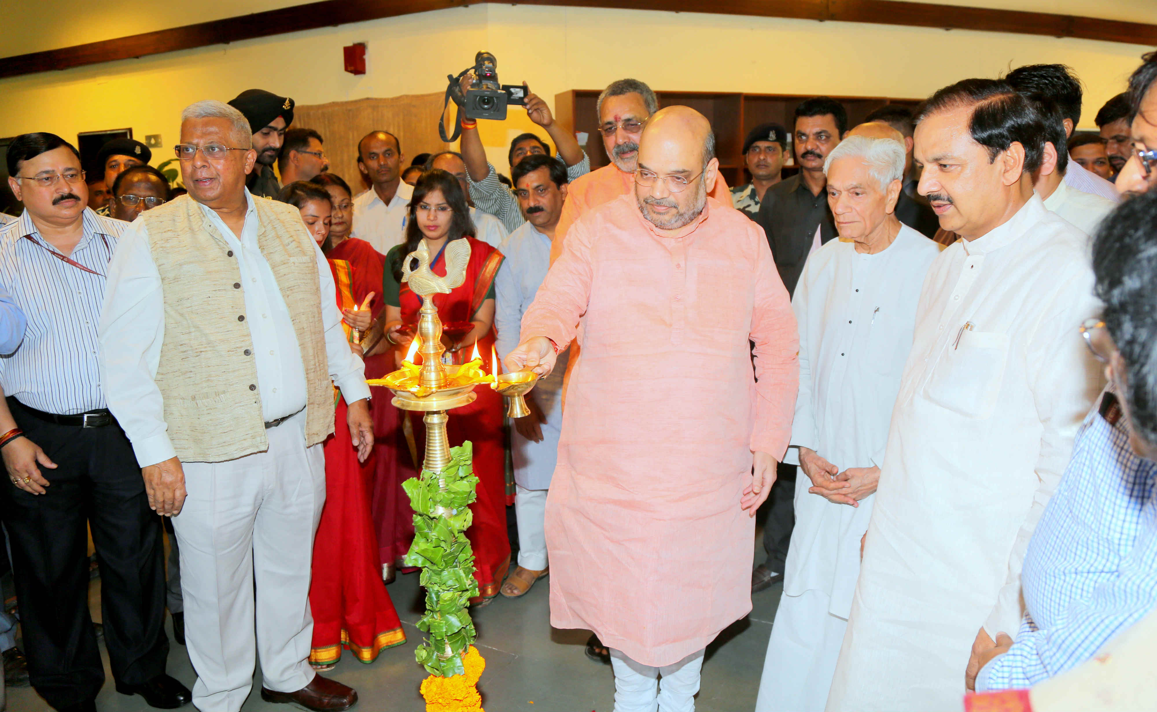 BJP National President, Shri Amit Shah inaugurating an exhibition on Dr Shyama Prasad Mukheerjee - A Selfless Patriot at Nehru Memorial Museum, Teen Murti Bhawan on June 29, 2016