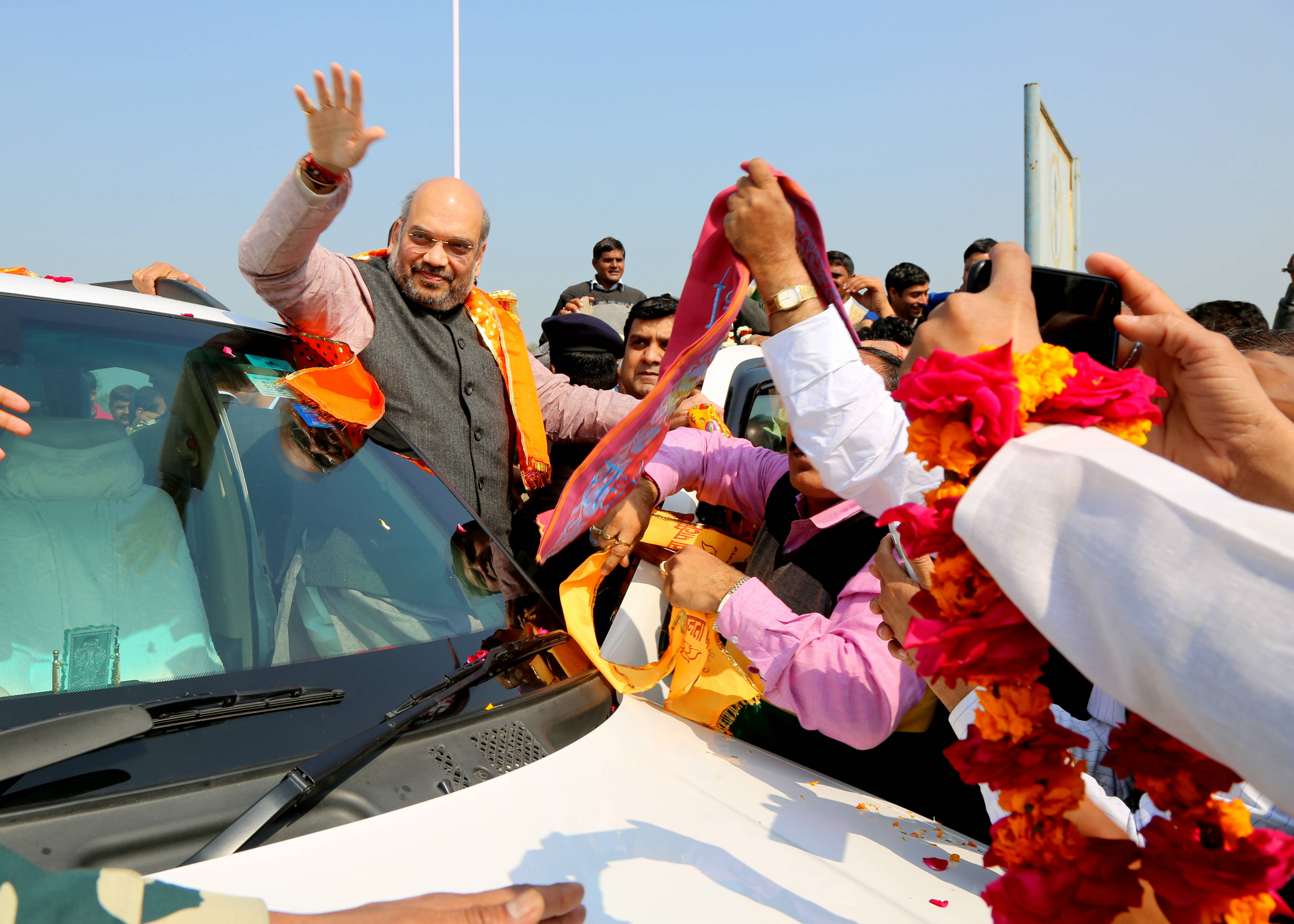 BJP National President, Shri Amit Shah inaugurating Shri Priya Kantju Temple in Vrindavan (Uttar Pradesh) on February 08, 2016