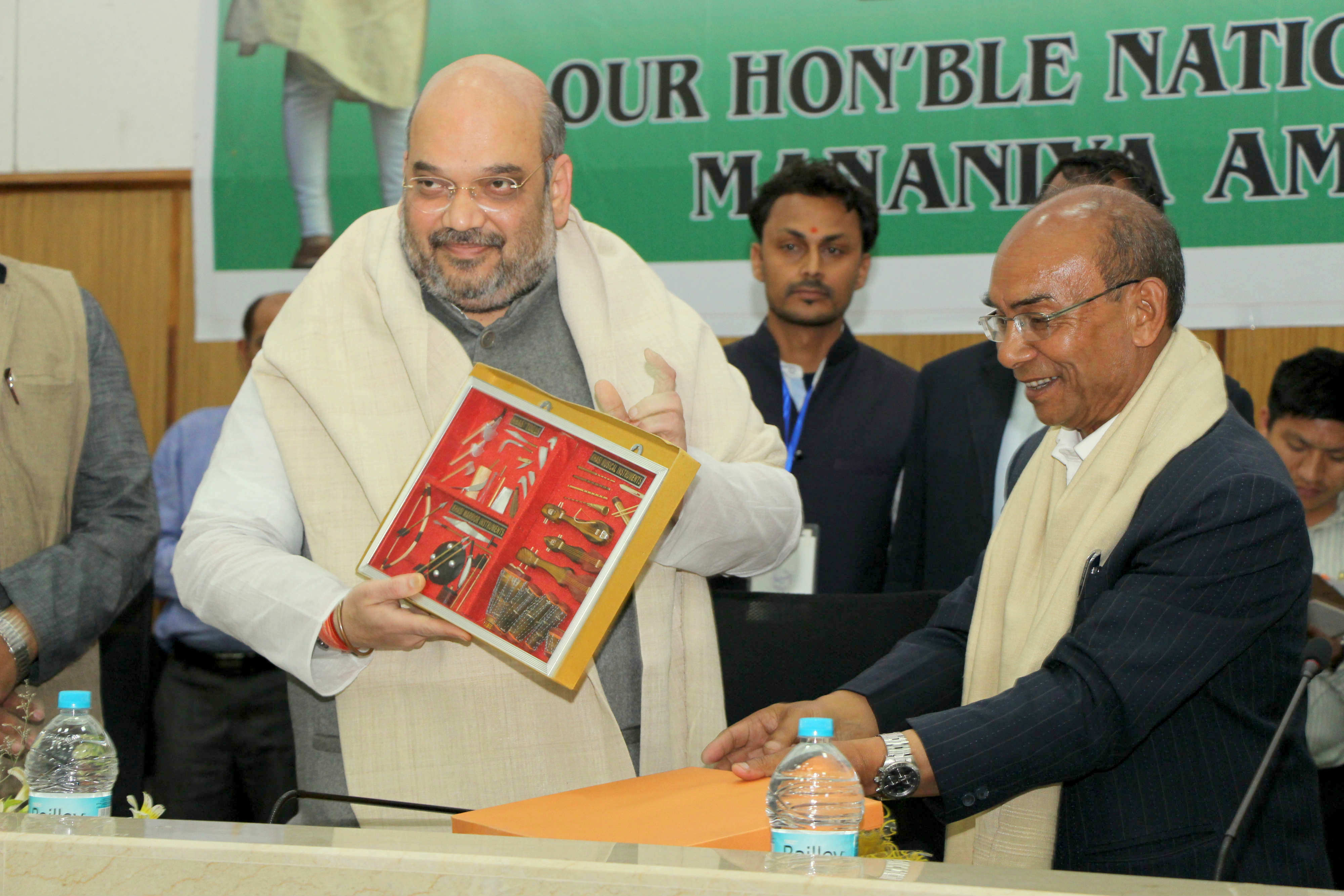 BJP National President Shri Amit Shah interacting with Karyakartas & Office Bearers of Meghalaya during a "Karyakarta Samagam" in Shillong on April 22, 2015