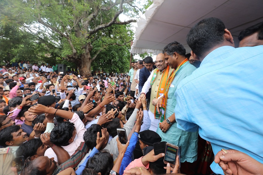 Photographs : BJP National President, Shri Amit Shah joins the BJP’s Nationwide protest against Divisive Politics of Congress in Dharwad (Karnataka)