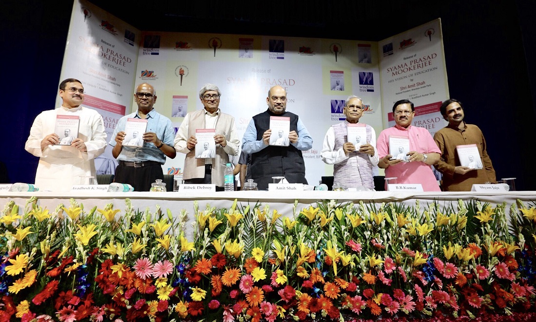  BJP National President, Shri Amit Shah releasing a book "Syama Prasad Mookerjee - His Vision of Education" at Nehru Memorial, Teen Murti, New Delhi on 15 July 2017