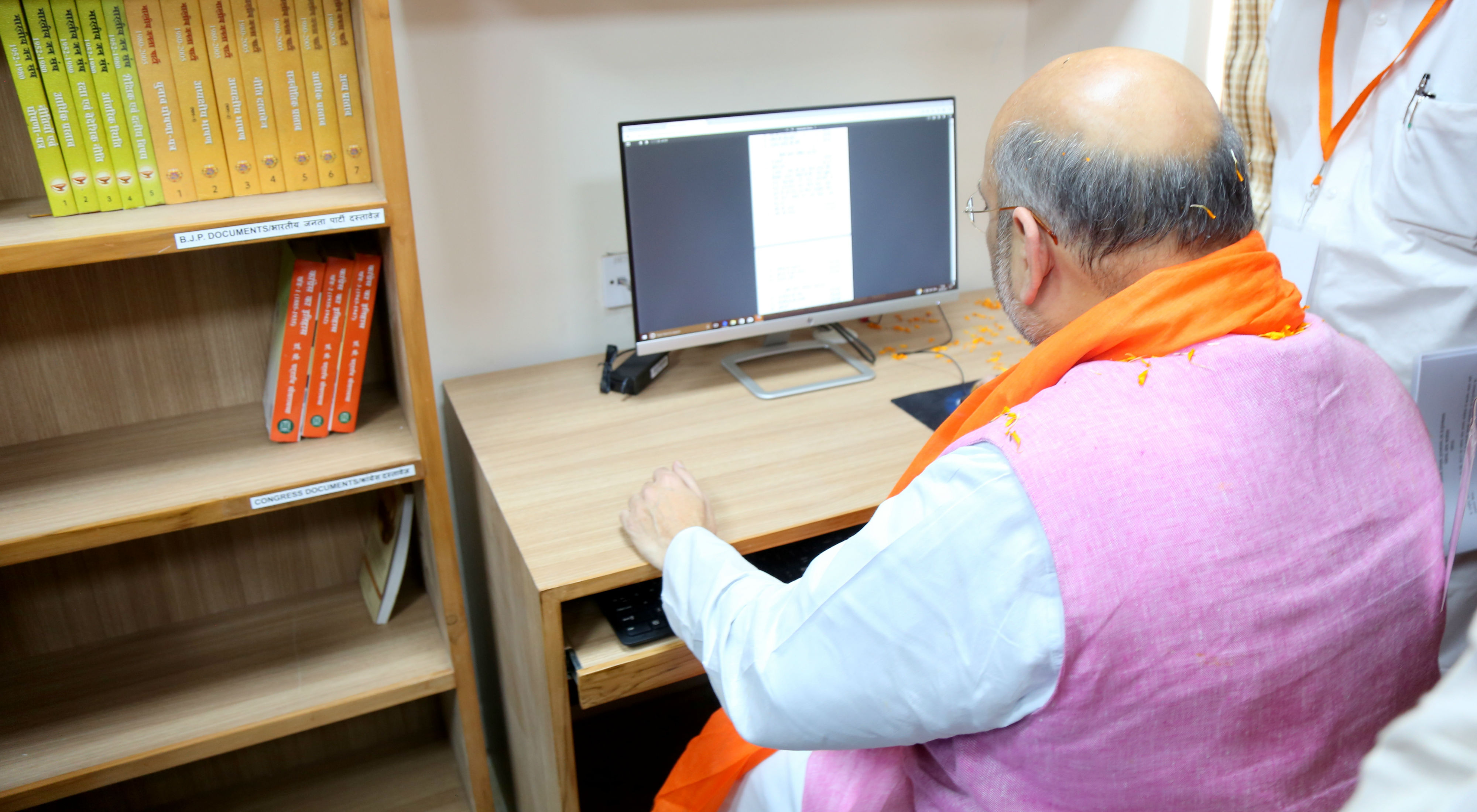 BJP National President Shri Amit Shah unveiled the statue of Pandit Deen Dayal Upadhyaya ji and inaugurate Nanaji Deshmukh Library at State BJP Office, Chandigarh on 20 May 2017