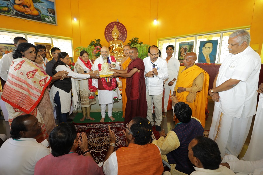 BJP National President, Shri Amit Shah visited Buddha Vihar in Rekulgi, Bidar (Karnataka)