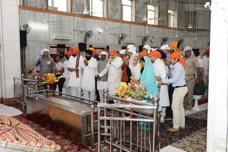 Photographs : BJP National President Shri Amit Shah visited Gurudwara Shri Bagh Shaheedan in Sector 44, Chandigarh.