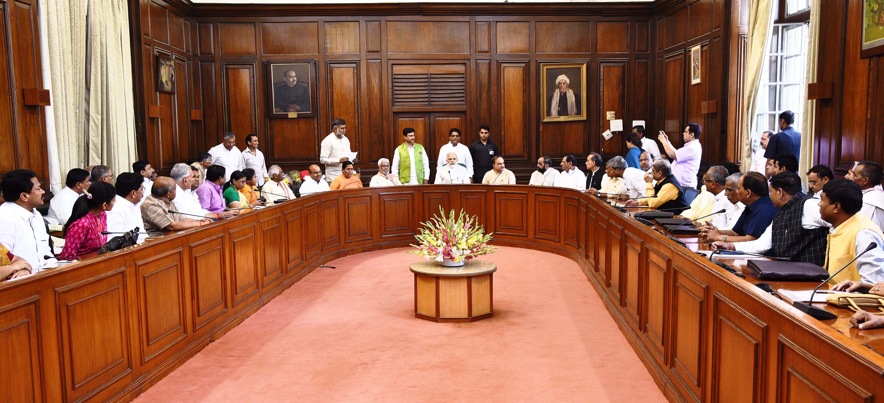 BJP OBC MPs met with Hon'ble Prime Minister, Shri Narendra Modi ji to express their gratitude on April 12, 2017