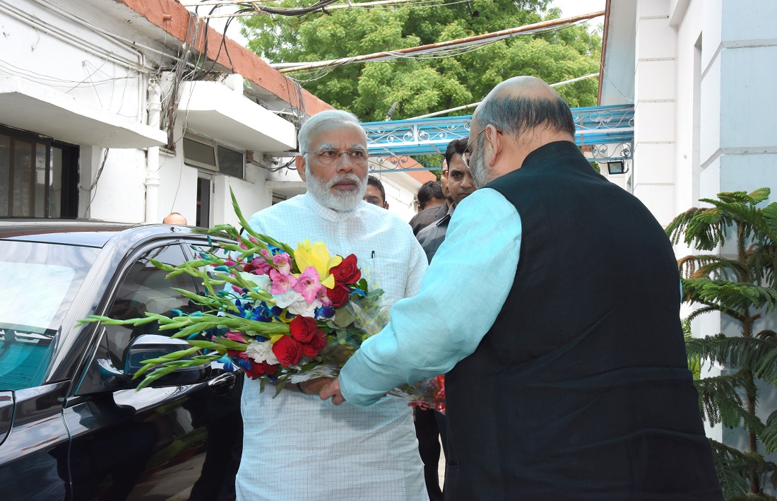 BJP Parliamentary board meeting chaired by BJP President Shri Amit Shah in presence of Honorable Prime Minister Shri Narendra Modi at BJP HQ.