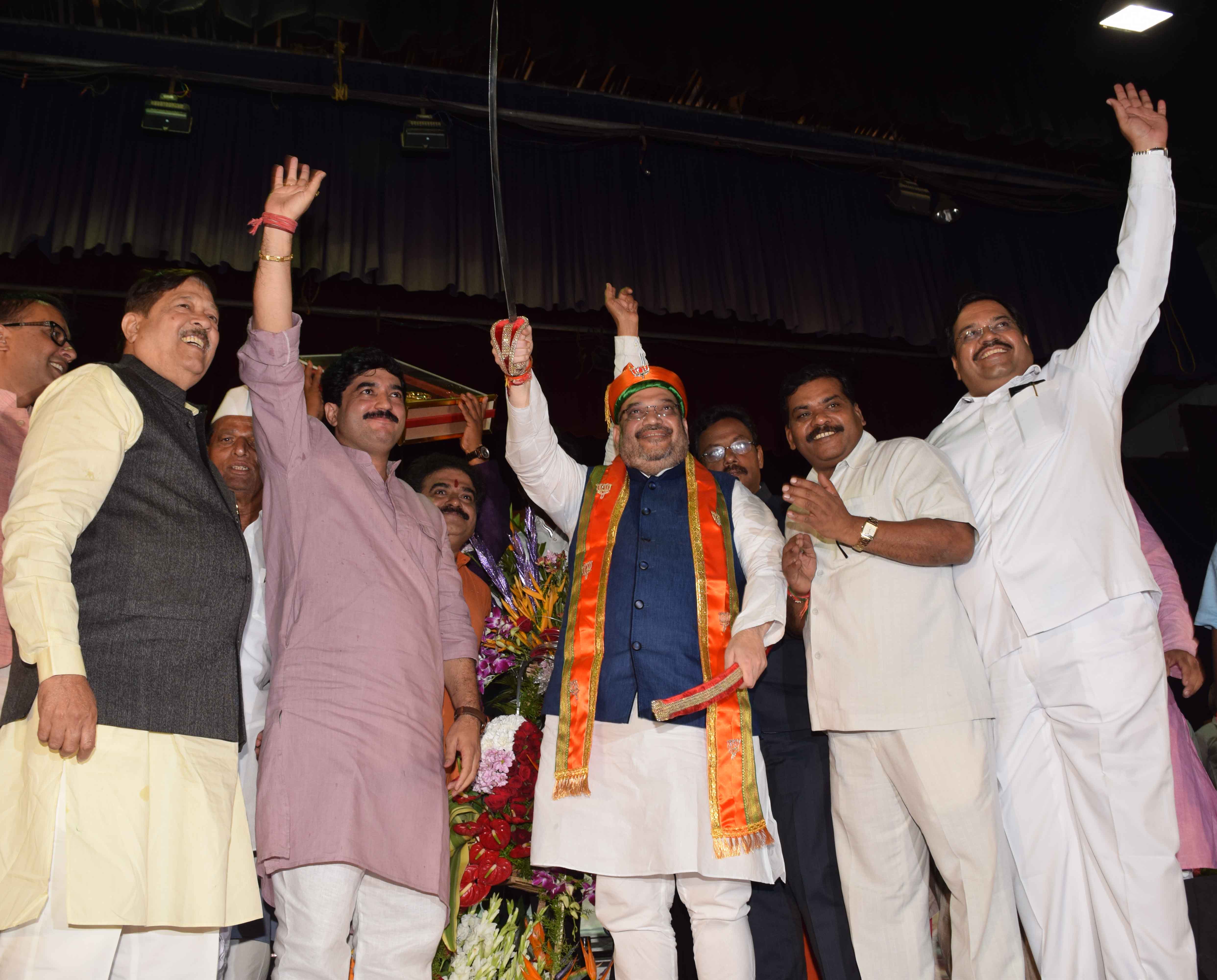 BJP President, Shri Amit Shah addressing KARYAKARTA SAMMELAN at Ganesh Kala Krida, Swarget (Pune) on September 18, 2014