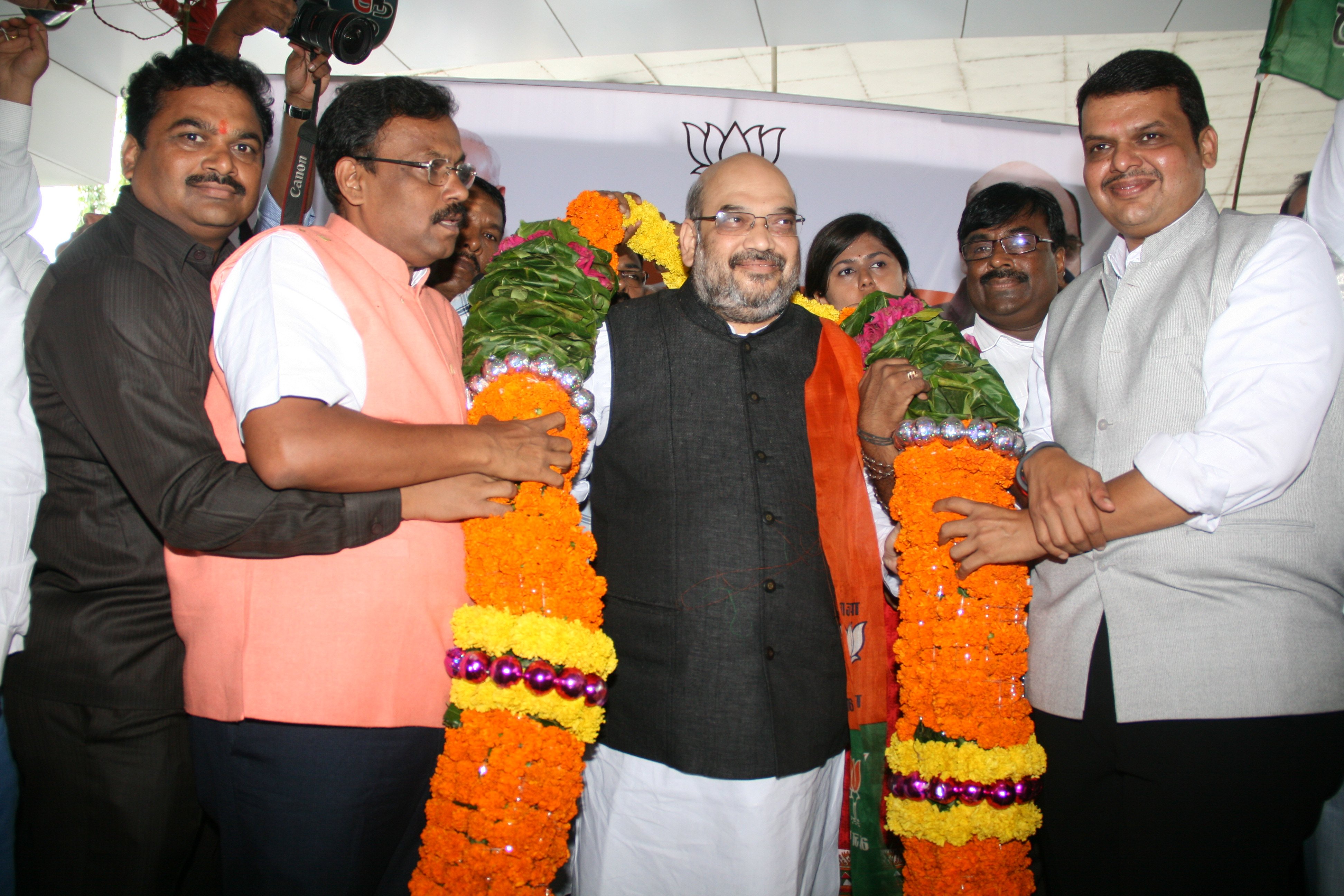 BJP President, Shri Amit Shah addressing public meeting at Shanmukhanand Hall, Matunga, Mumbai (Maharashtra) on September 4, 2014