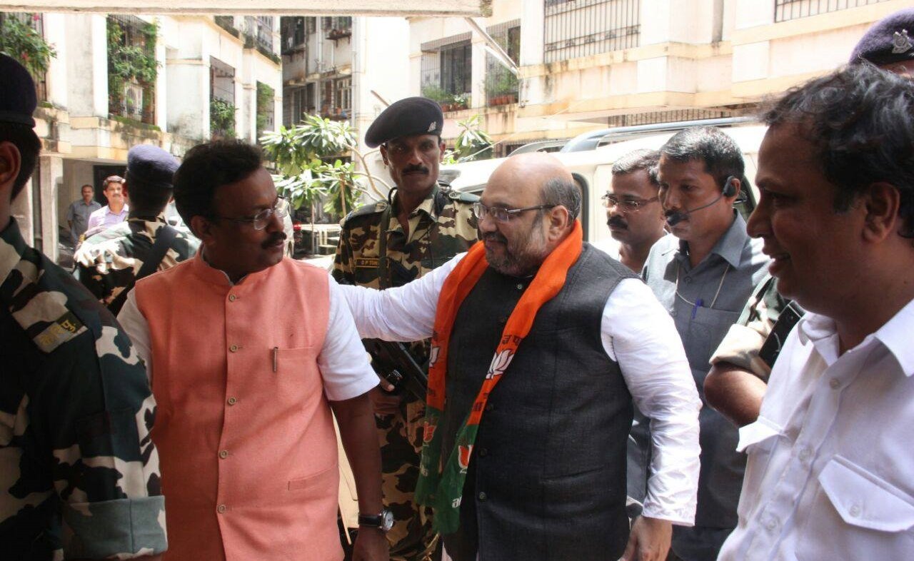 BJP President, Shri Amit Shah addressing public meeting at Shanmukhanand Hall, Matunga, Mumbai (Maharashtra) on September 4, 2014