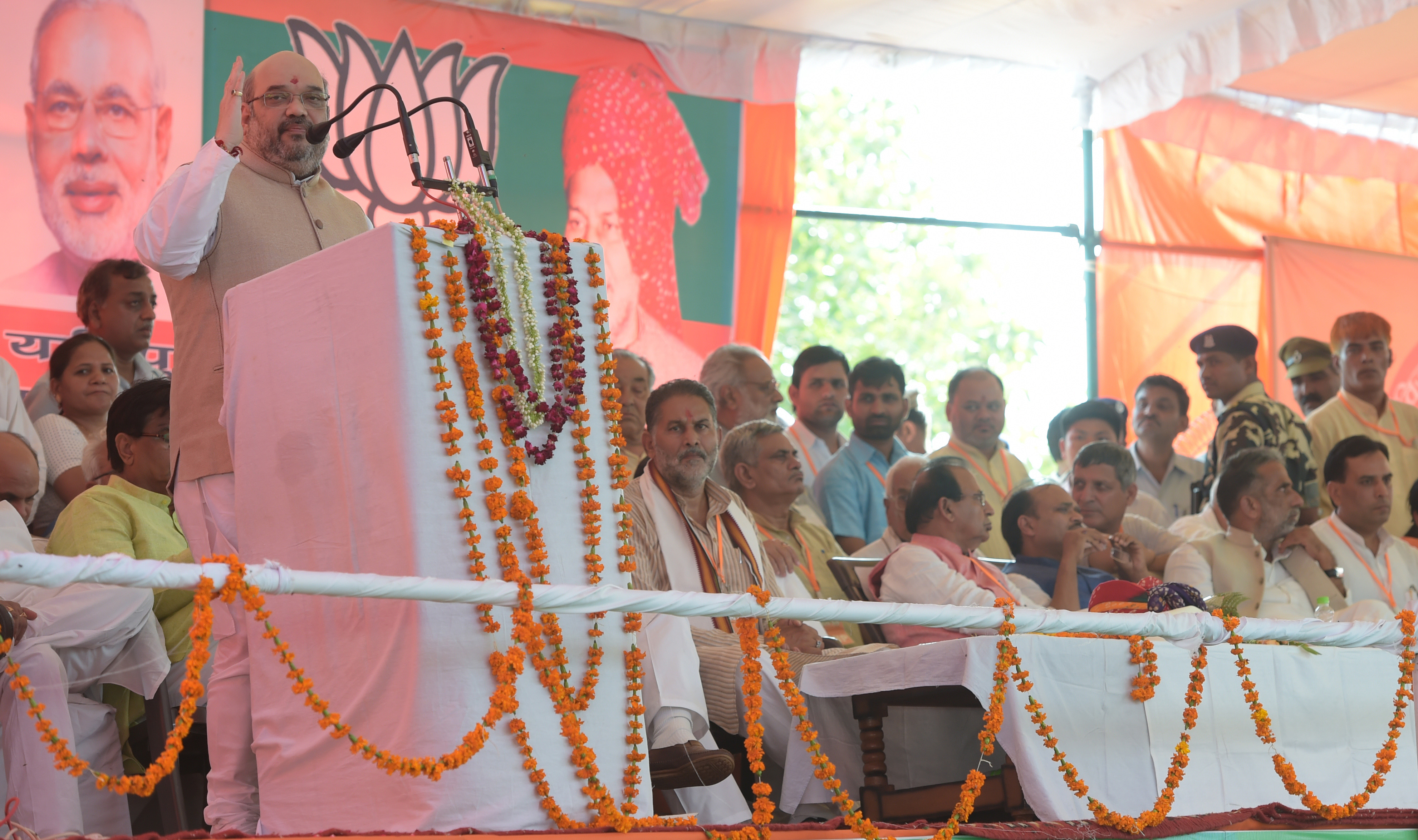 BJP President, Shri Amit Shah initiating Haryana Election Campaign at Mahrendragarh, Haryana on August 14, 2014