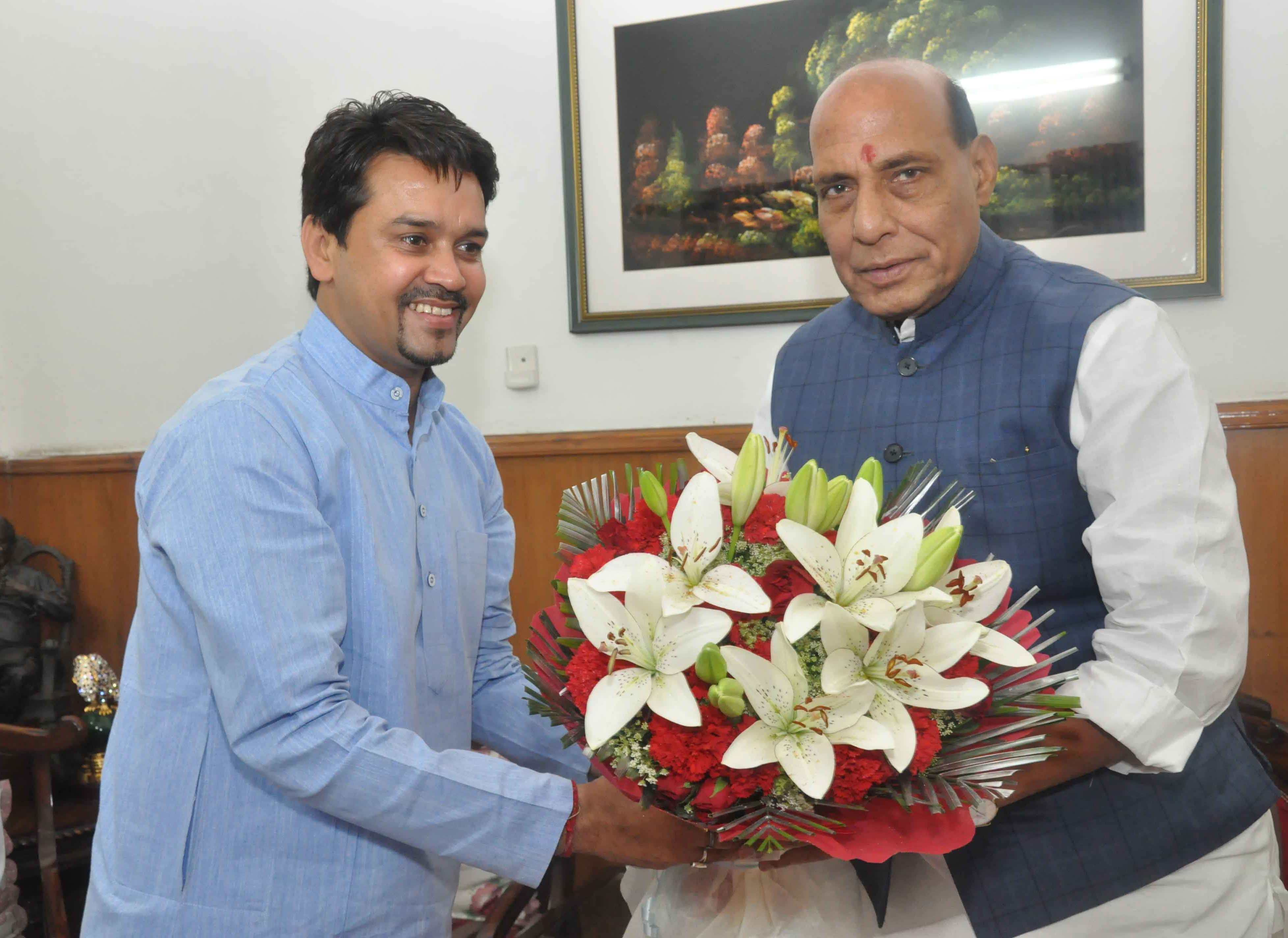 BJP President, Shri Rajnath Singhji's meeting with eminent leaders at his residence 38, Ashoka Road on May 19, 2014