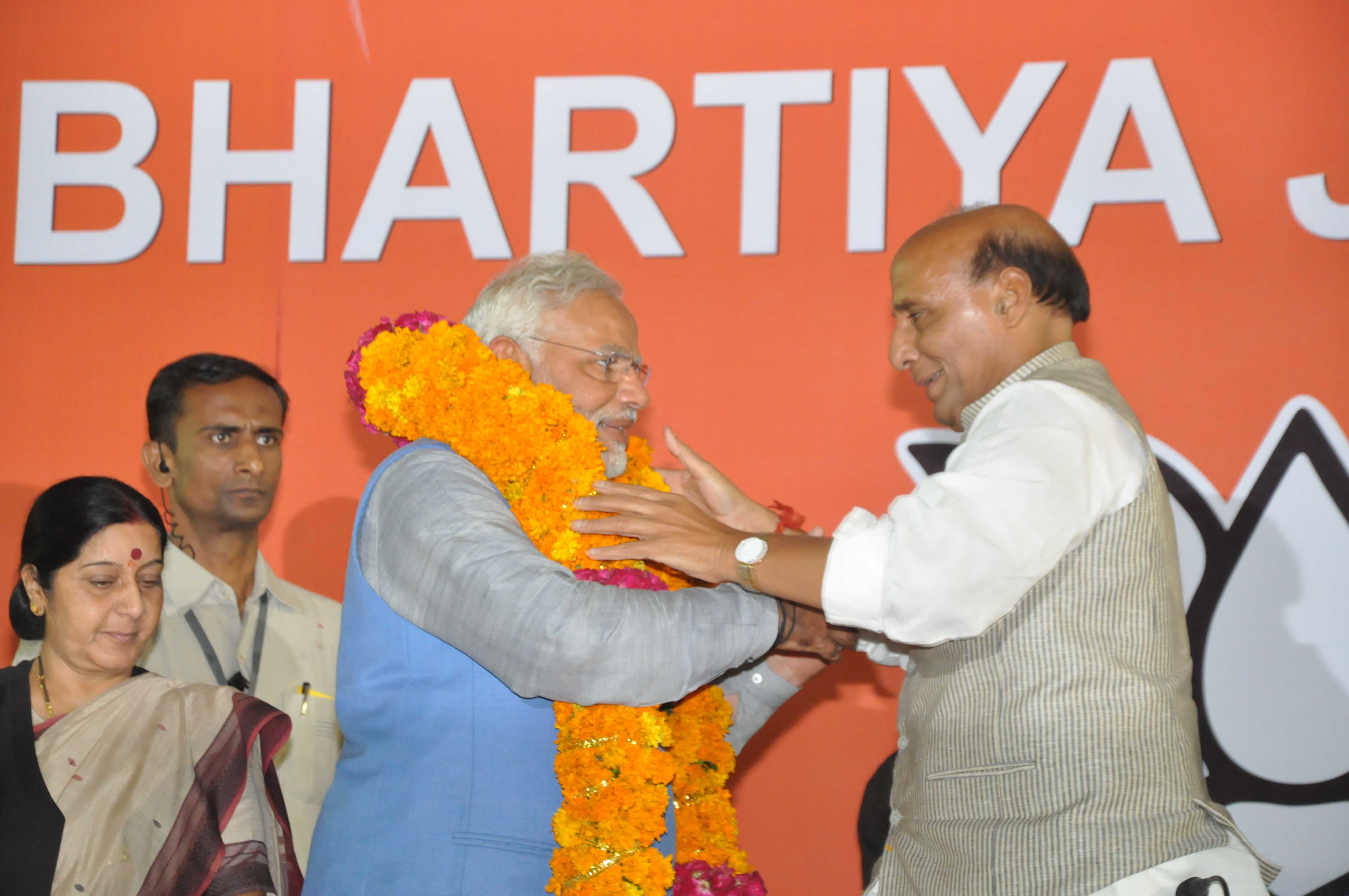 BJP press conference after BJP Parliamentary Board Meeting at 9, Ashoka Road on May 17, 2014