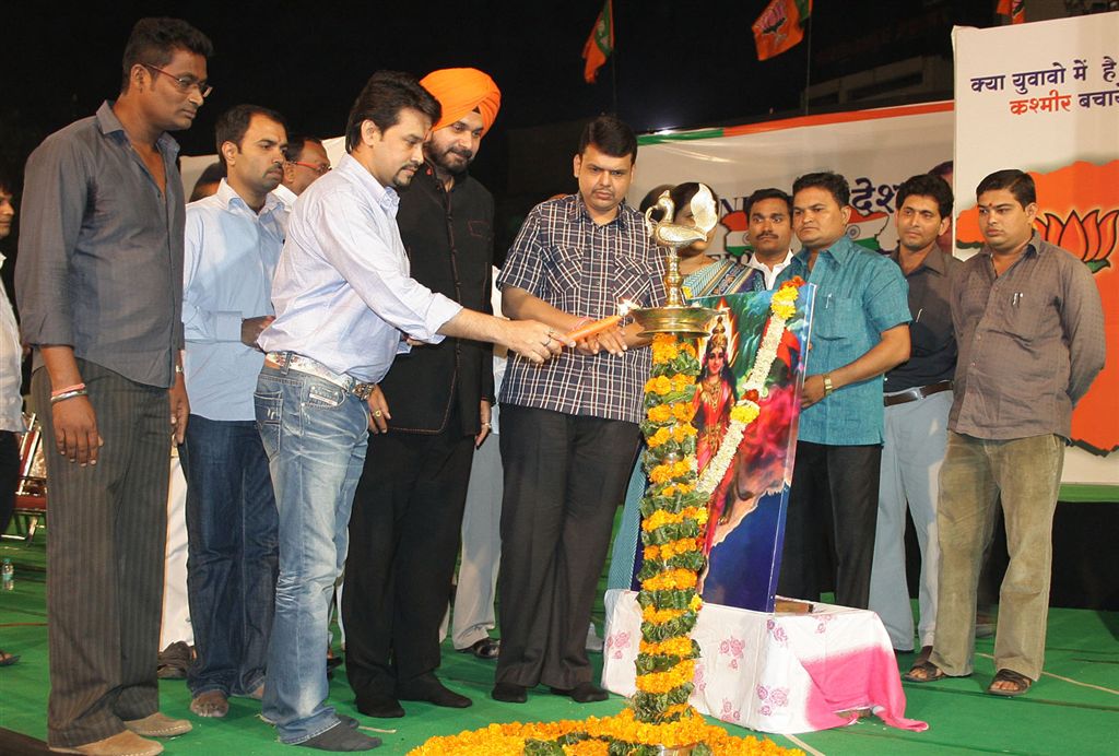 BJYM President Shri Anurag Thakur at 'India First Campaign'  at Nagpur on October 28, 2010