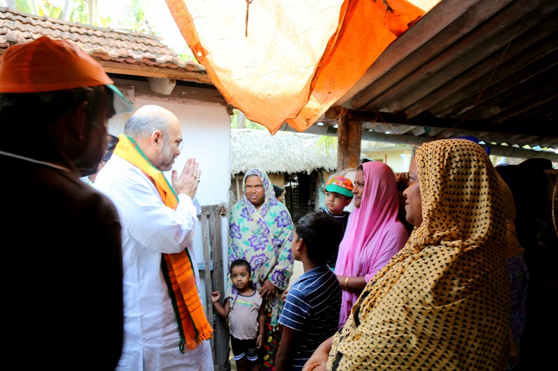 Door to door campaign of BJP National President, Shri Amit Shah at Booth No 39 & 40 at Kavaratti Island Lakshadweep on 17 May 2017.