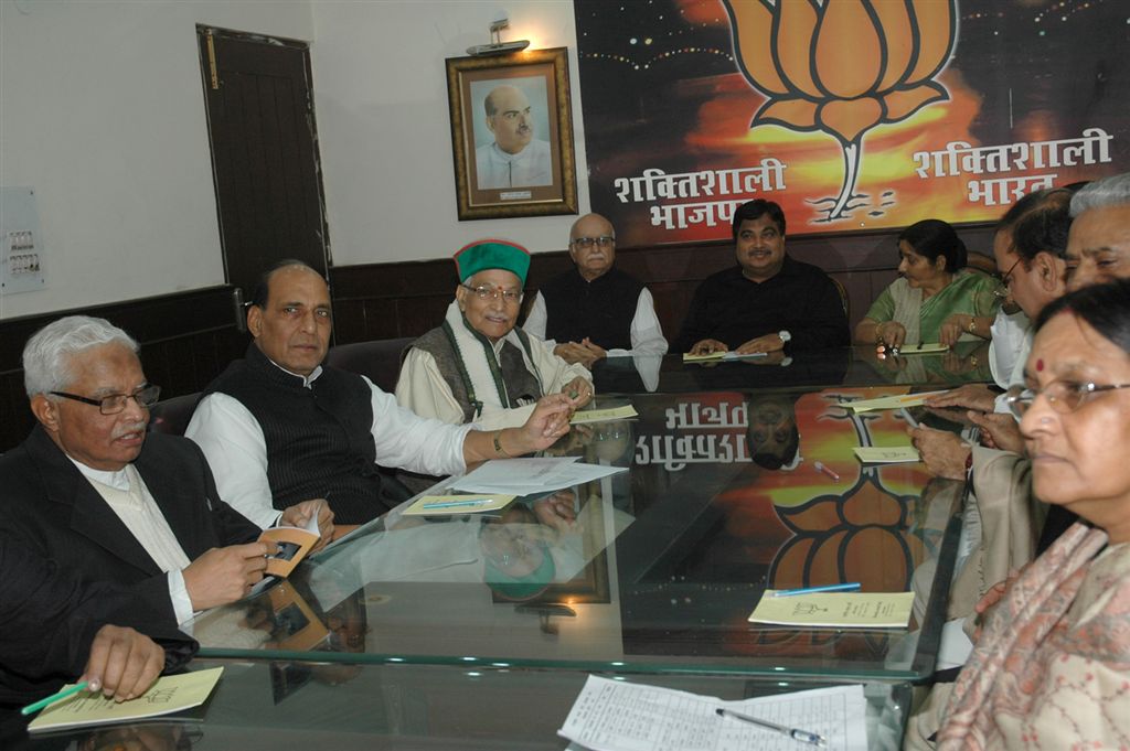 BJP Parliamentary Board Meeting at 11, Ashoka Road, on December 23, 2009