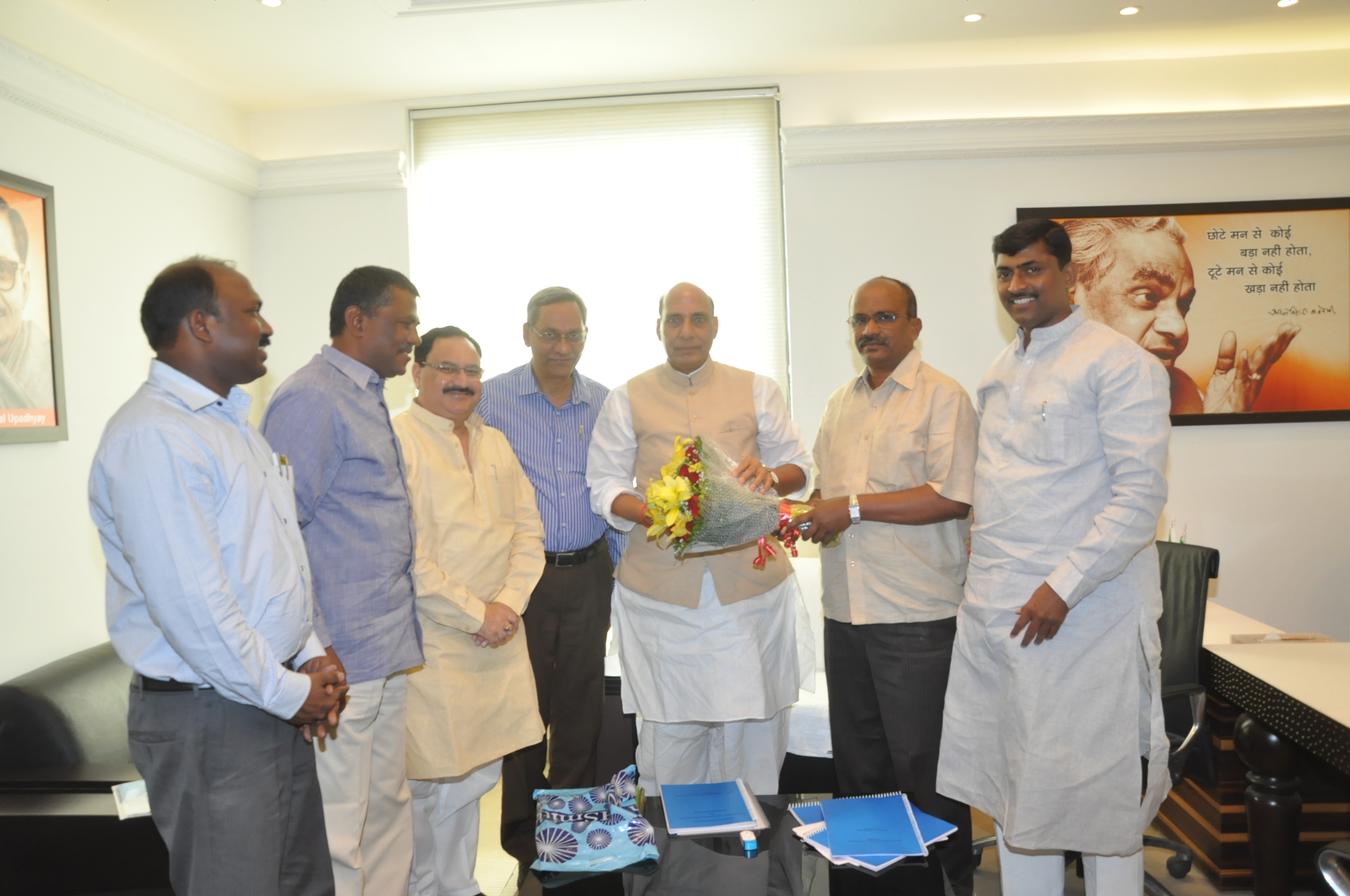 BJP National General Secretary Shri J.P. Nadda, Shri Murlidhar Rao, BJP Legal Cell National Co-Convener, Shri Balasubrahmanyam Kamarsu and CDS Delhi unit representative Shri Anand have participated in the meeting on April 5, 2013