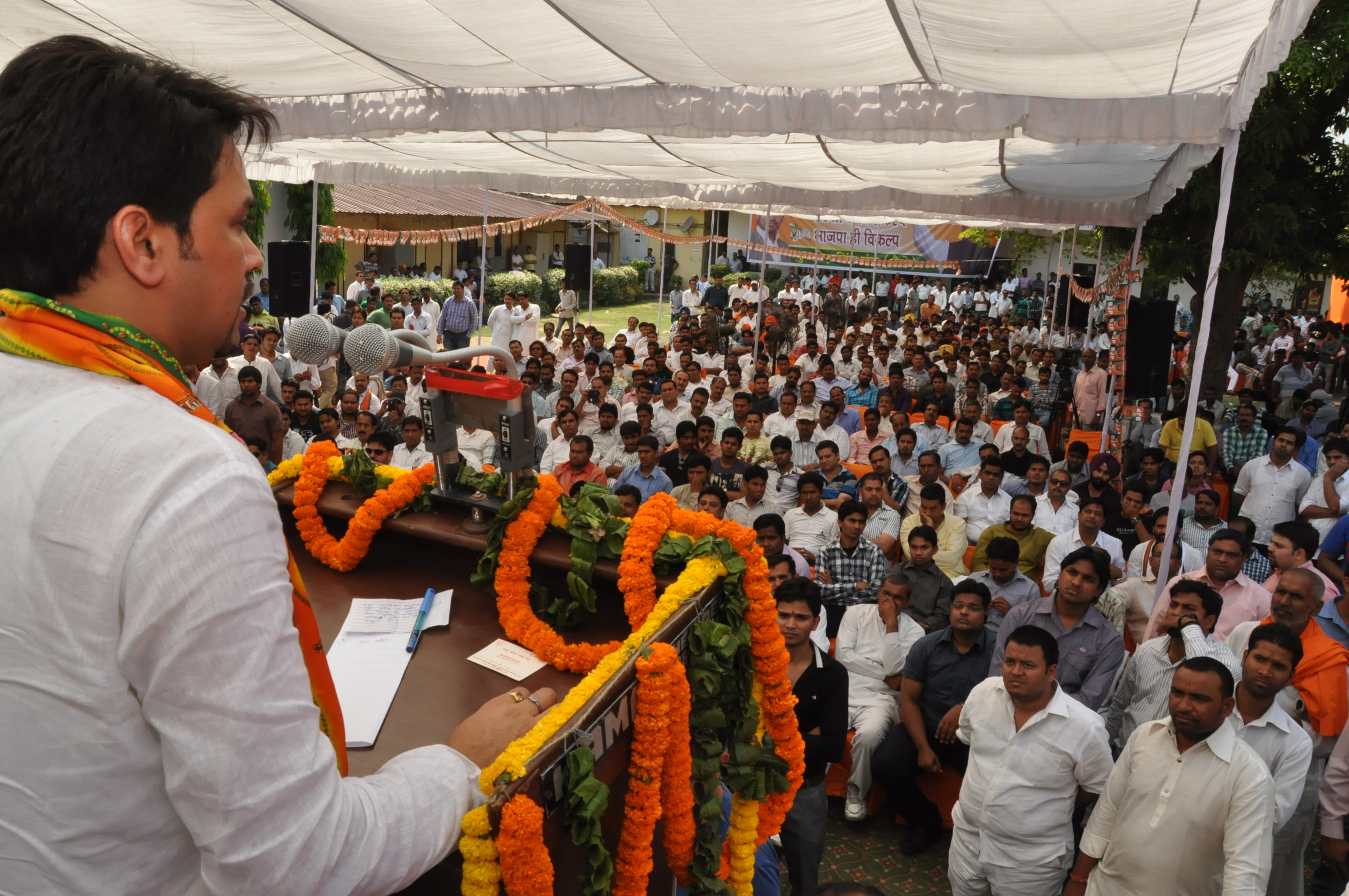 BJYM National President Welcome Sankalp Karyakaram at 11 Ashoka Road, New Delhi on April 19, 2013