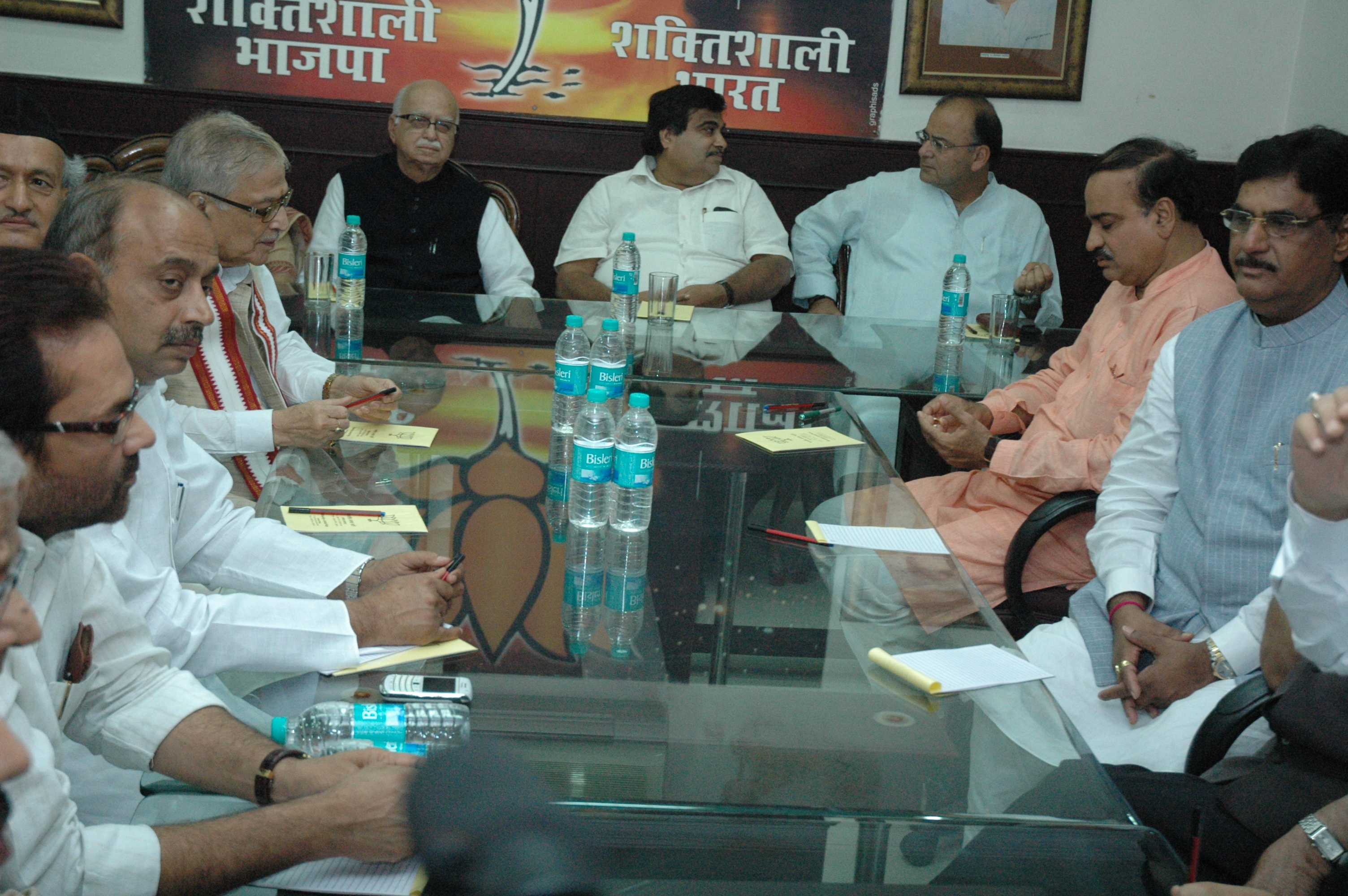 BJP Office Bearers Meeting at 11, Ashoka Road, New Delhi on June 05, 2011