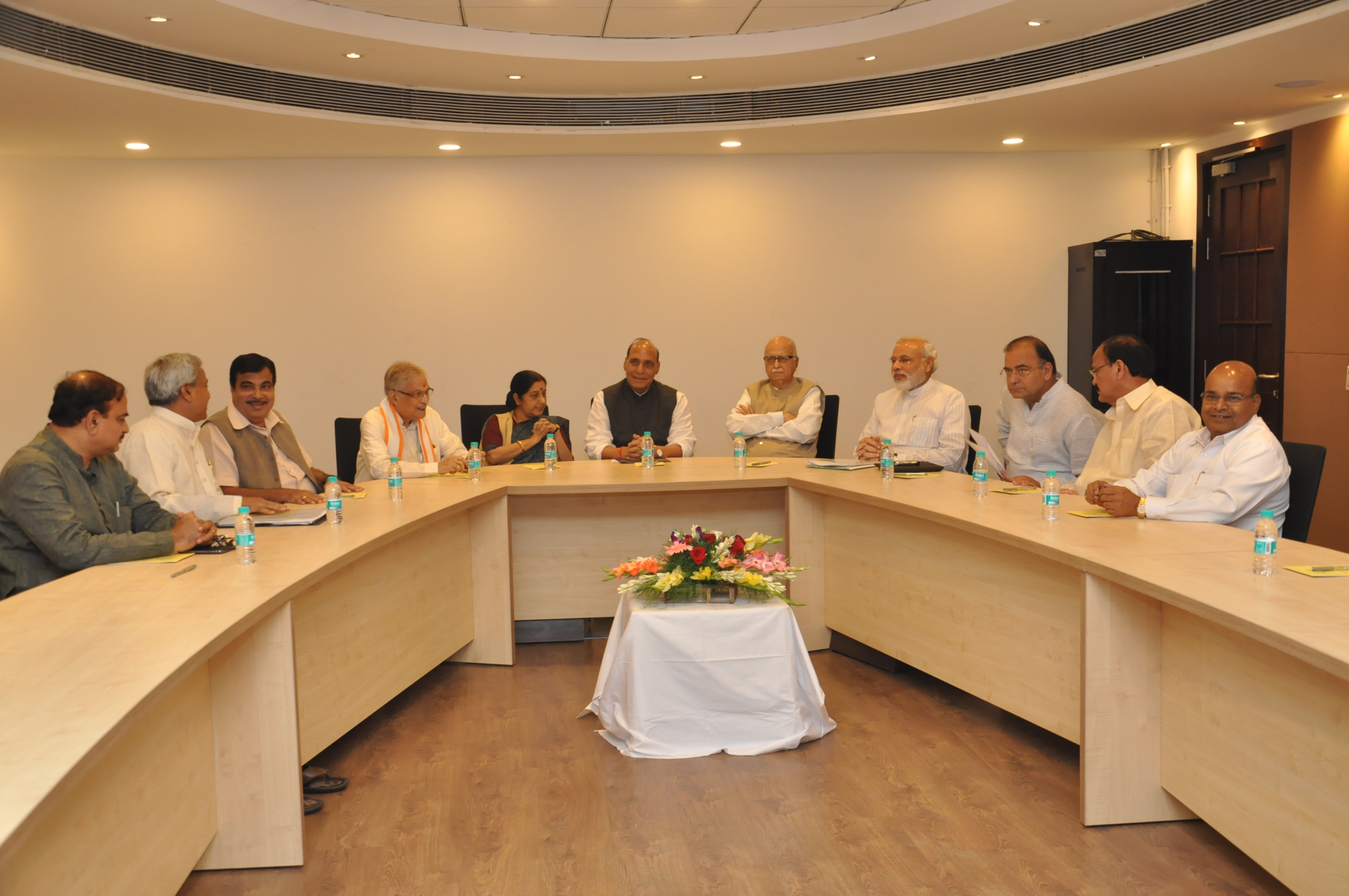 BJP Parliamentary Board Meeting at 11, Ashoka Road, New Delhi on July 18, 2013