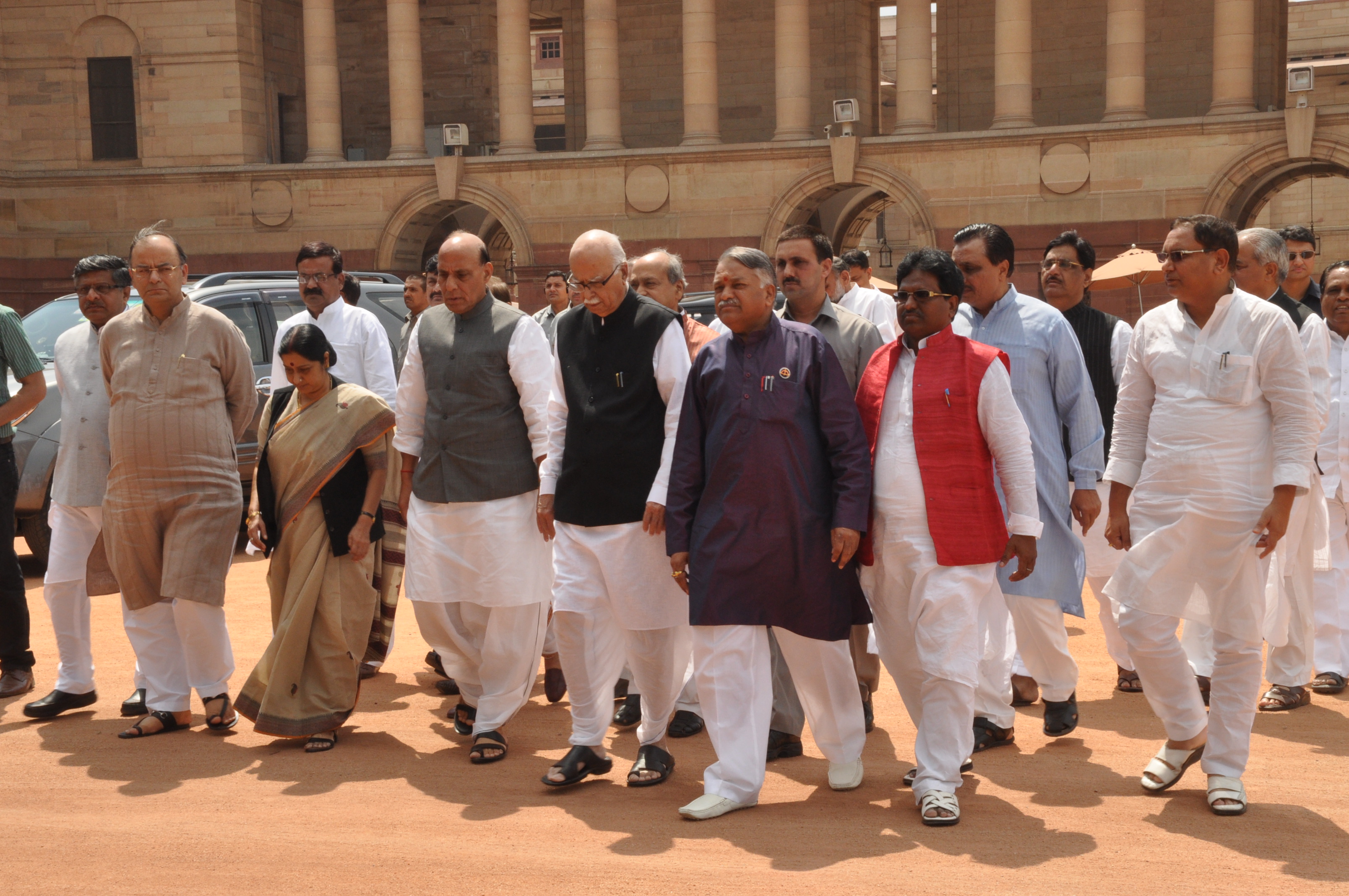 NDA Leaders during submit memorandum to the President of India on May 03, 2013