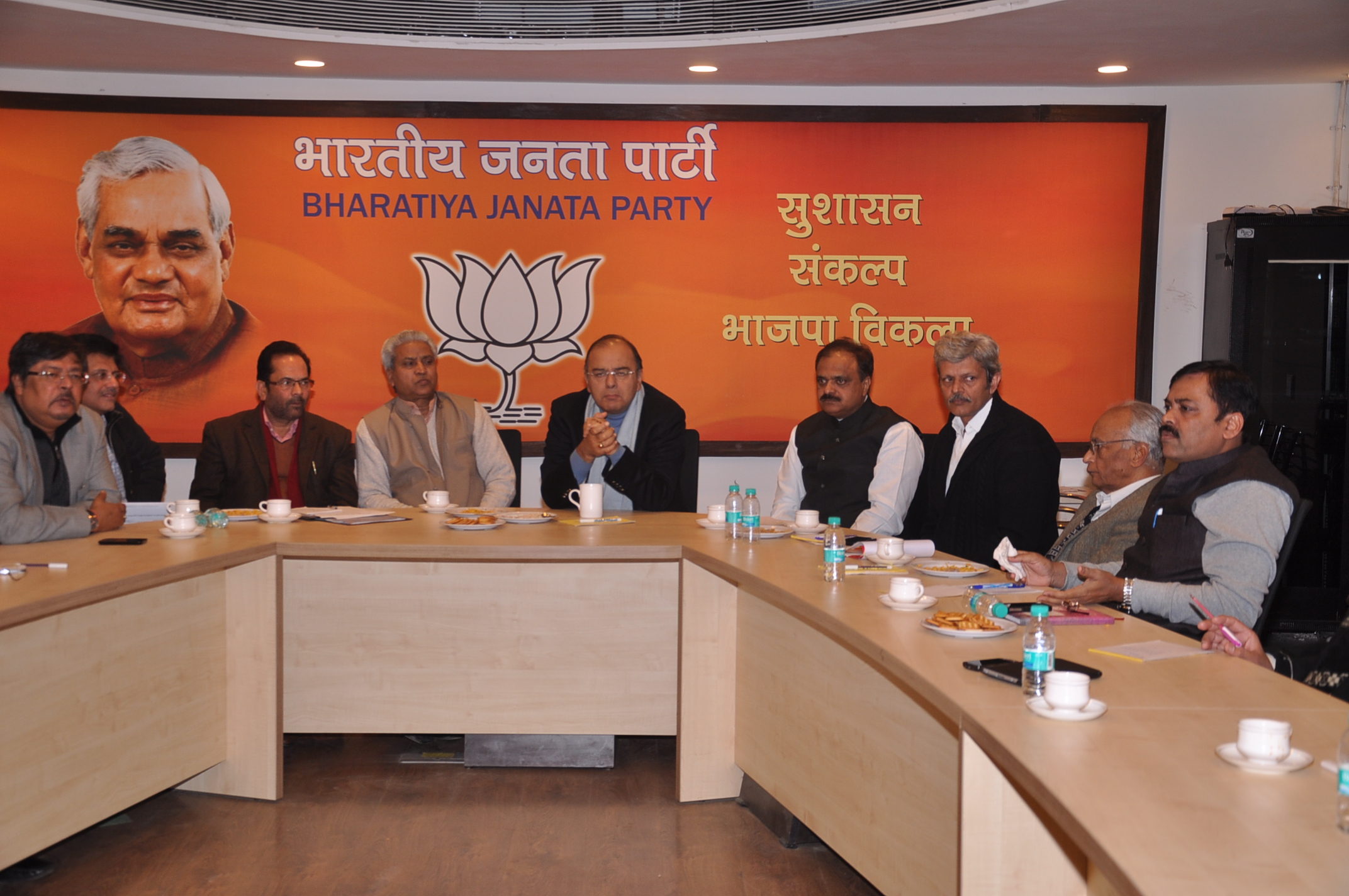 BJP Central Election Management Committee Meeting at 11, Ashoka Road on December 23, 2013