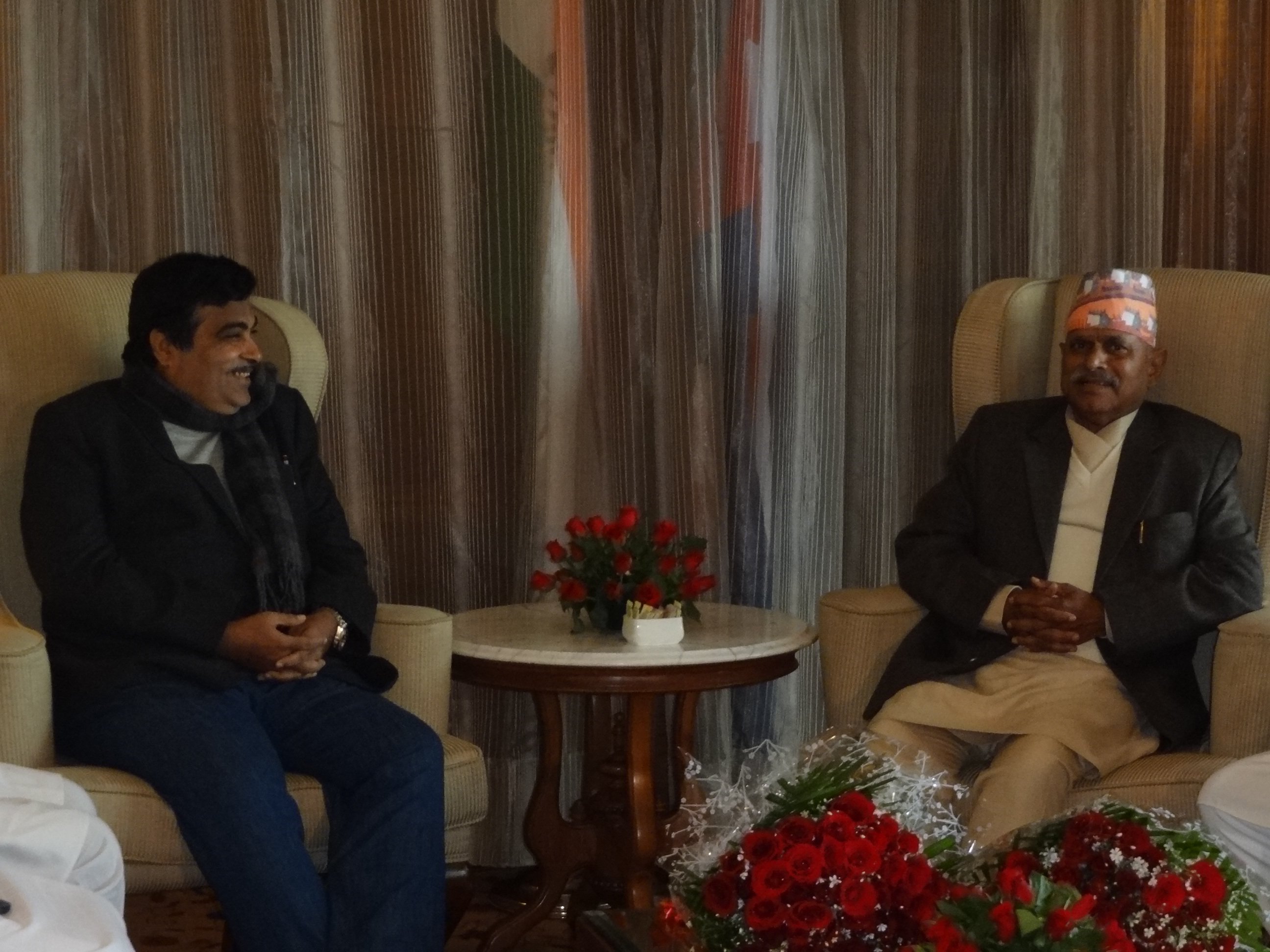 BJP President, Shri Nitin Gadkariji's meeting with Nepal President, Shri Ram Baran Yadav at 13, Teen Murthi Lane, New Delhi on December 28, 2012